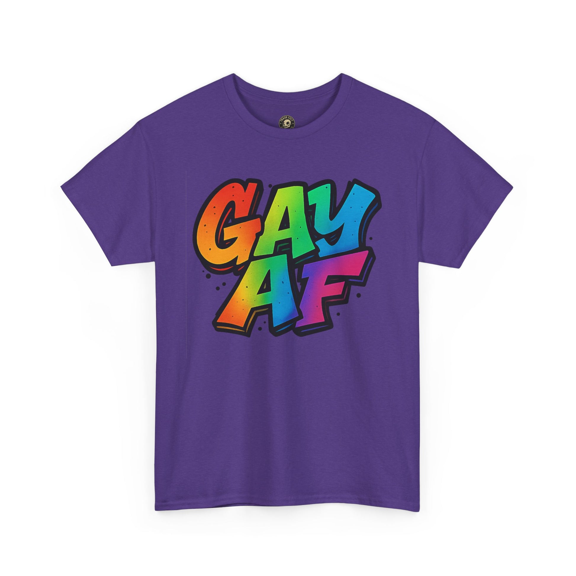Pride Graphic Tee, Vibrant Gay AF Cotton T-Shirt, LGBTQ+ Celebration Wear, Fun Gift for Friends, Festival Fashion