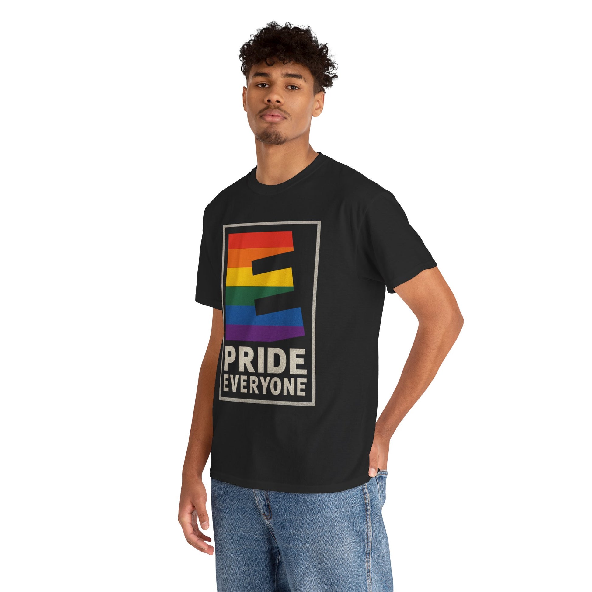 Pride “E for Everyone” T-Shirt – LGBTQ+ Inclusivity Graphic | Gildan 5000