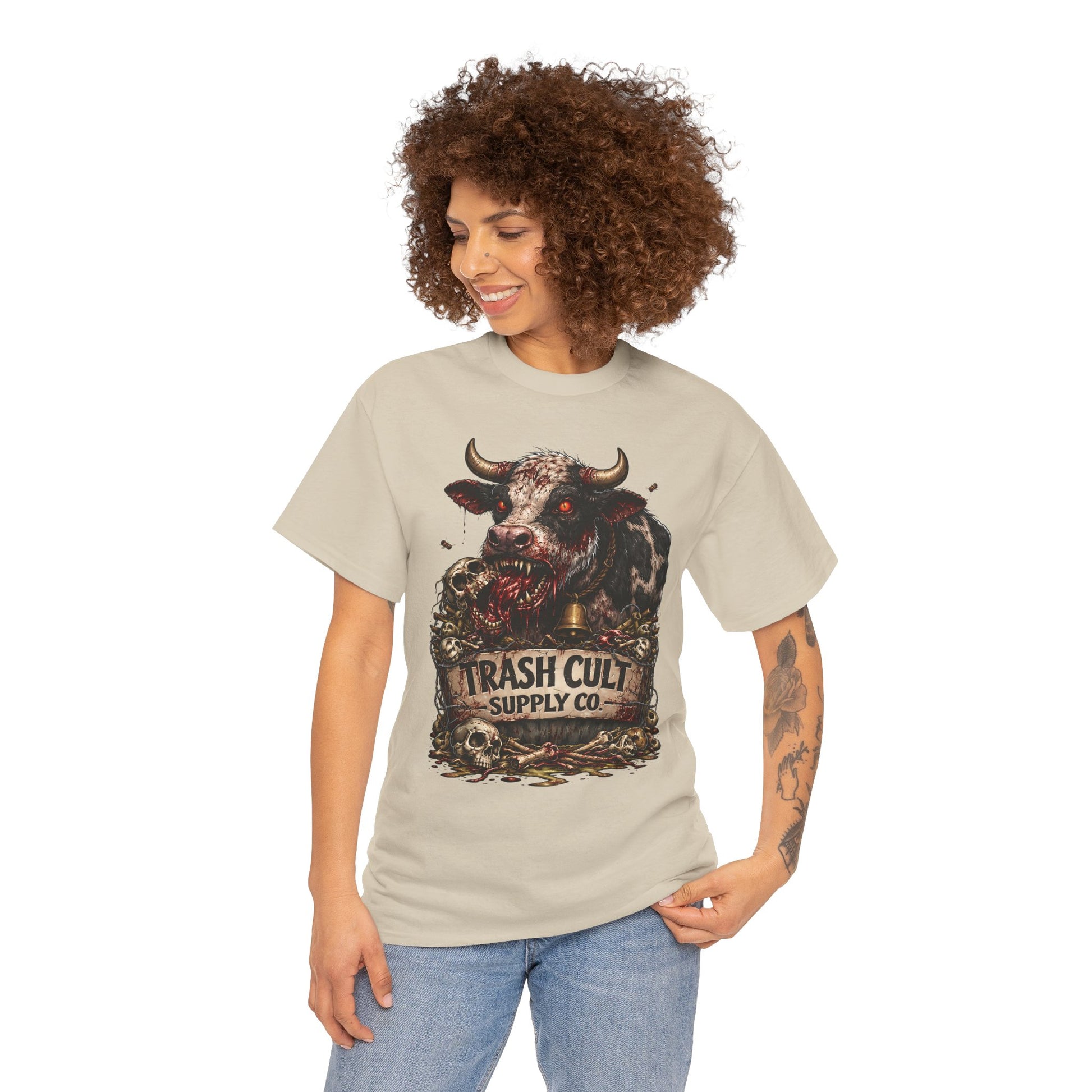 Trash Cult Supply Co. Cow Skull Tee