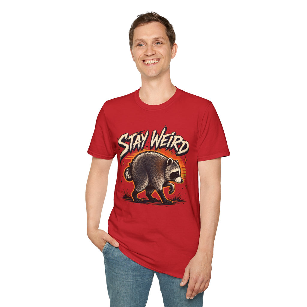 Stay Weird Raccoon Jimothy T-Shirt — Vintage Graphic Tee