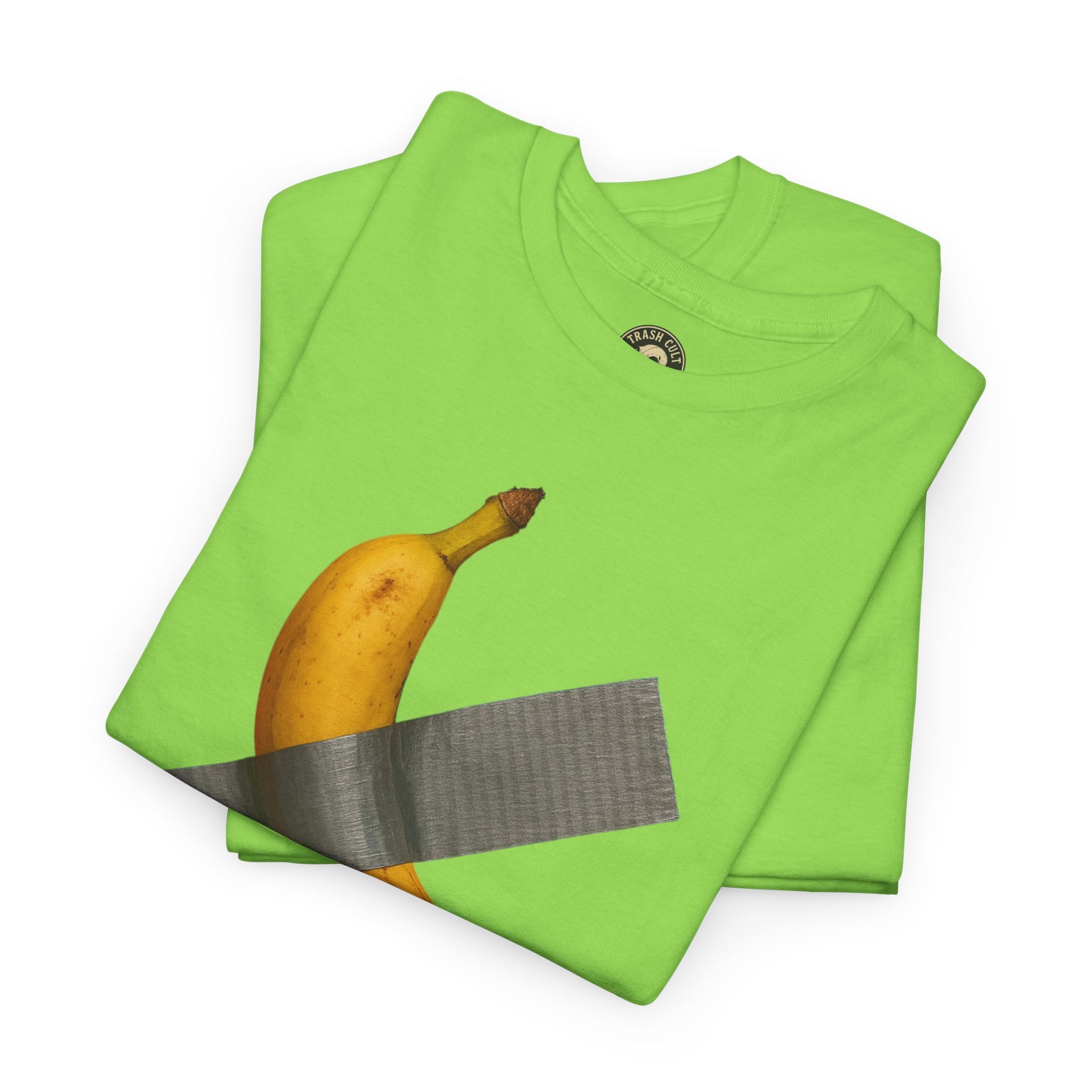 “ART IS DEAD” Banana Duct Tape Meme Tee – Satirical Art Parody Shirt by Trash Cult Supply Co.