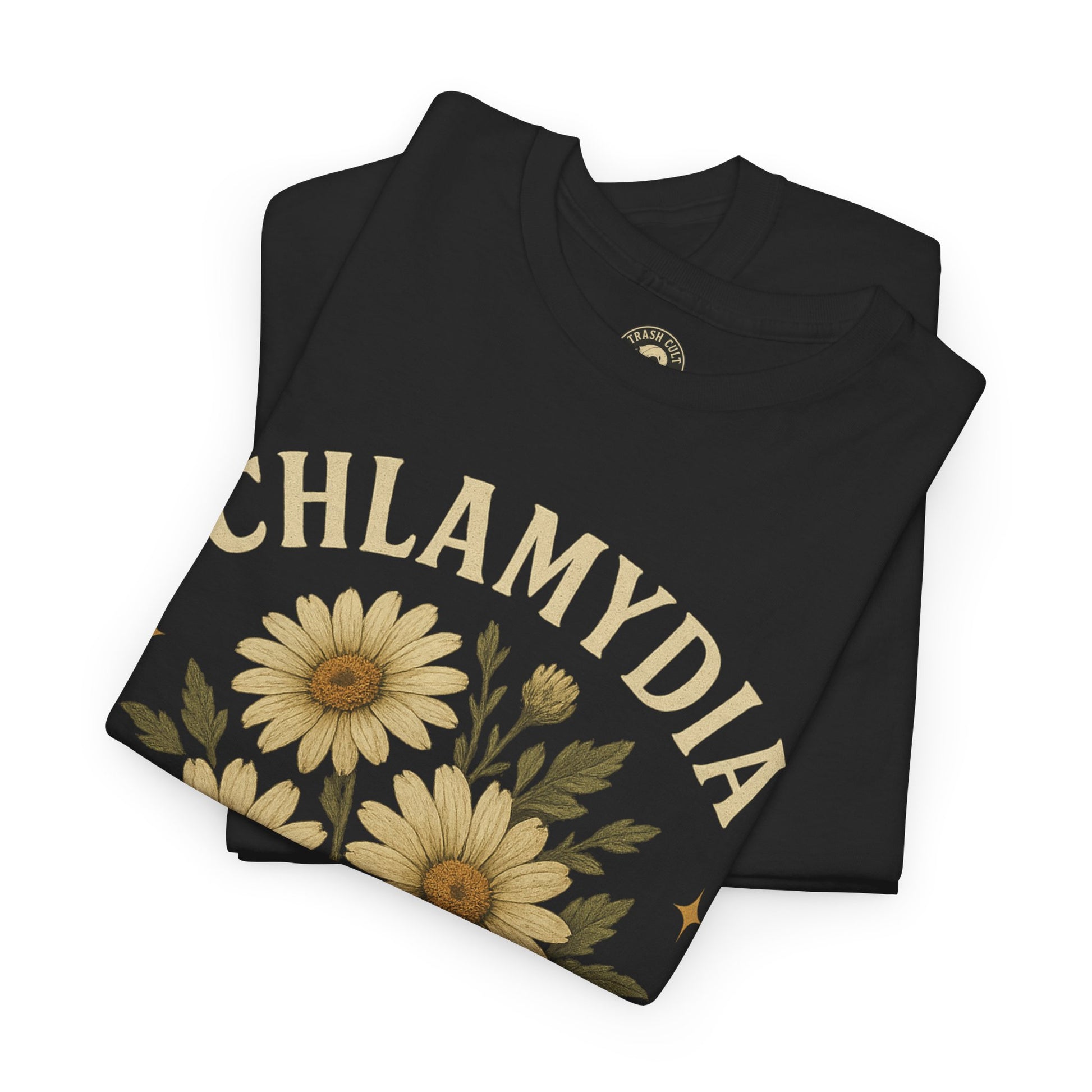 Chlamydia Survivor Vintage Floral Tee – Funny Bold Statement Shirt – Gildan 5000 Unisex Heavy Cotton