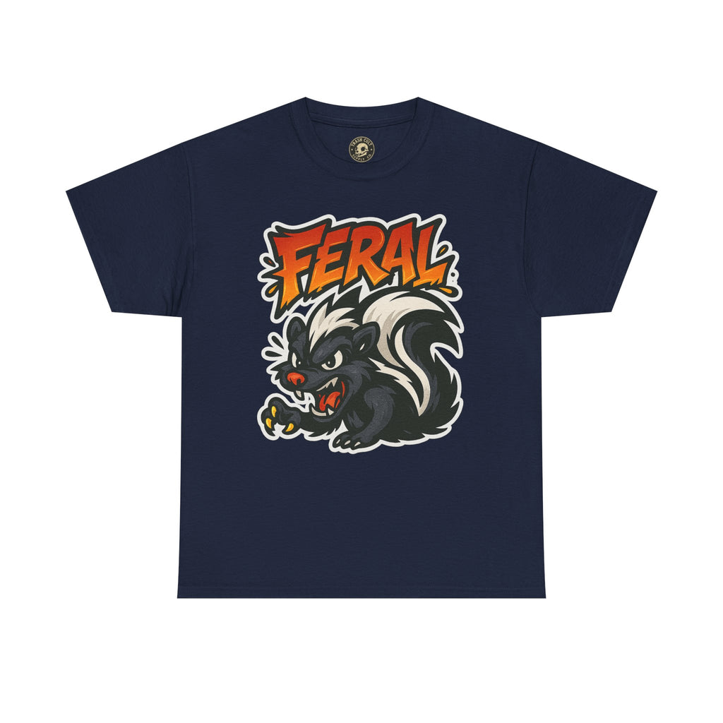 Feral  Skunk Graphic Tee, Cool T-Shirt, Streetwear Style, Unique Gift, Animal Lover Apparel, Fun Casual Wear