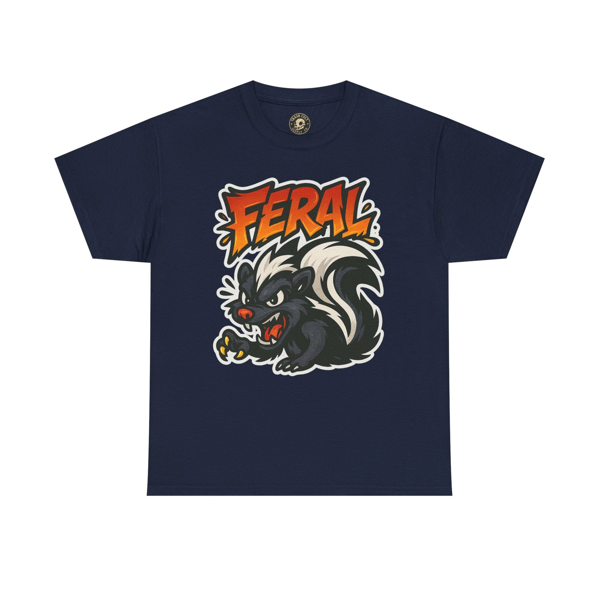 Feral  Skunk Graphic Tee, Cool T-Shirt, Streetwear Style, Unique Gift, Animal Lover Apparel, Fun Casual Wear
