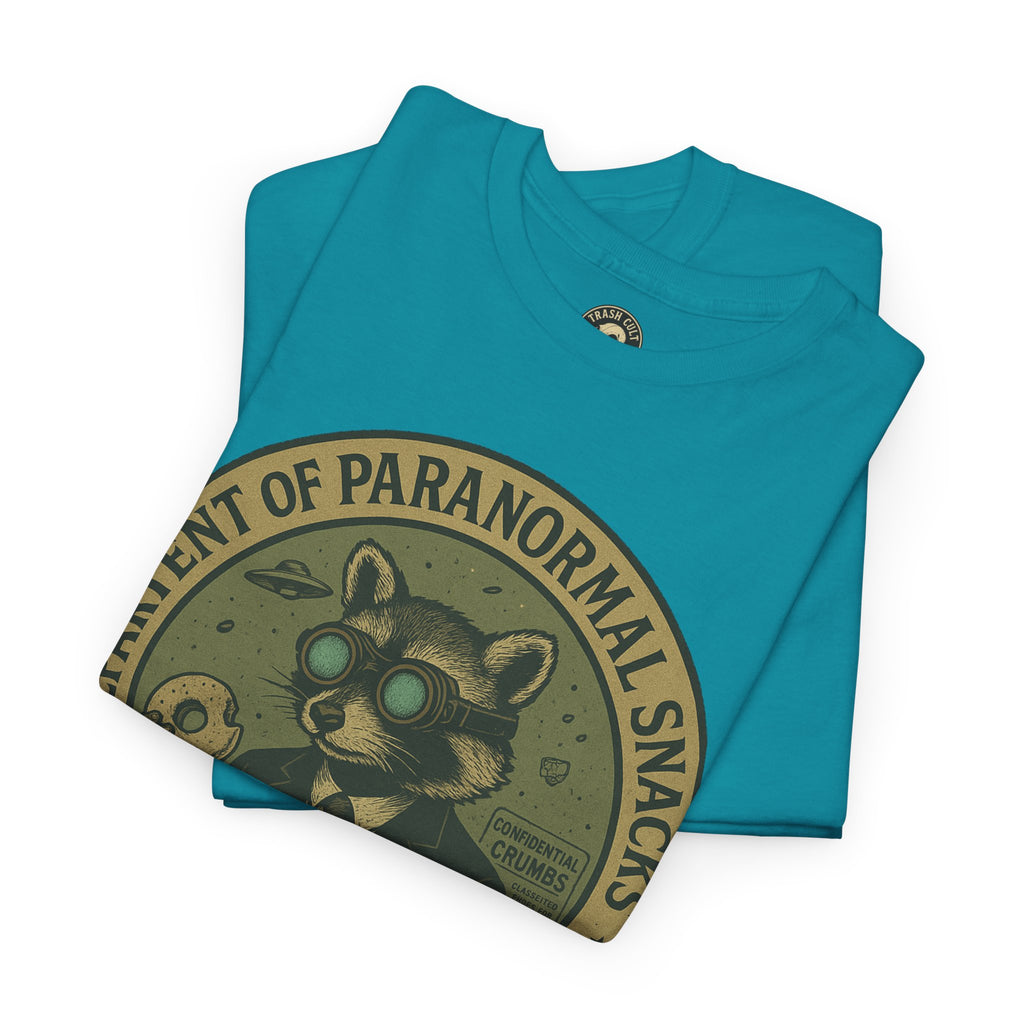 Department of Paranormal Snacks Shirt – Trash Cult Supply Co – Vintage Cryptid Division Tee – Gildan 5000