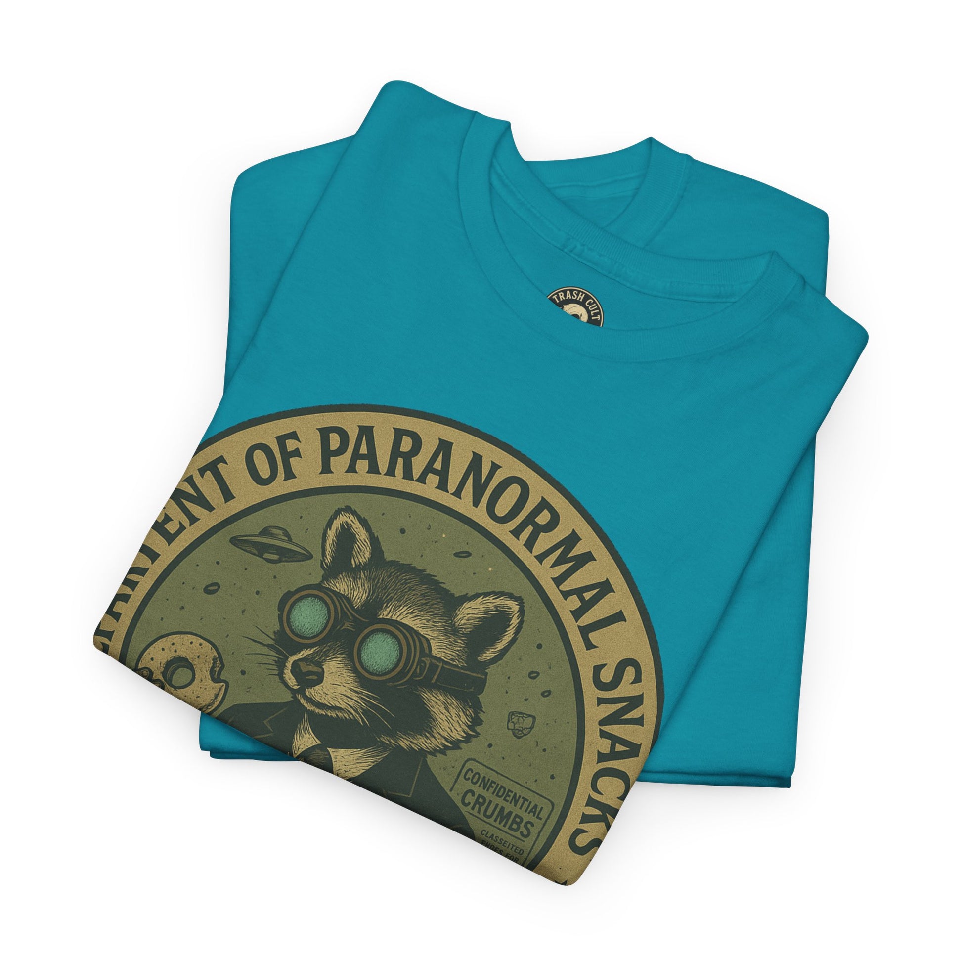 Department of Paranormal Snacks Shirt – Trash Cult Supply Co – Vintage Cryptid Division Tee – Gildan 5000