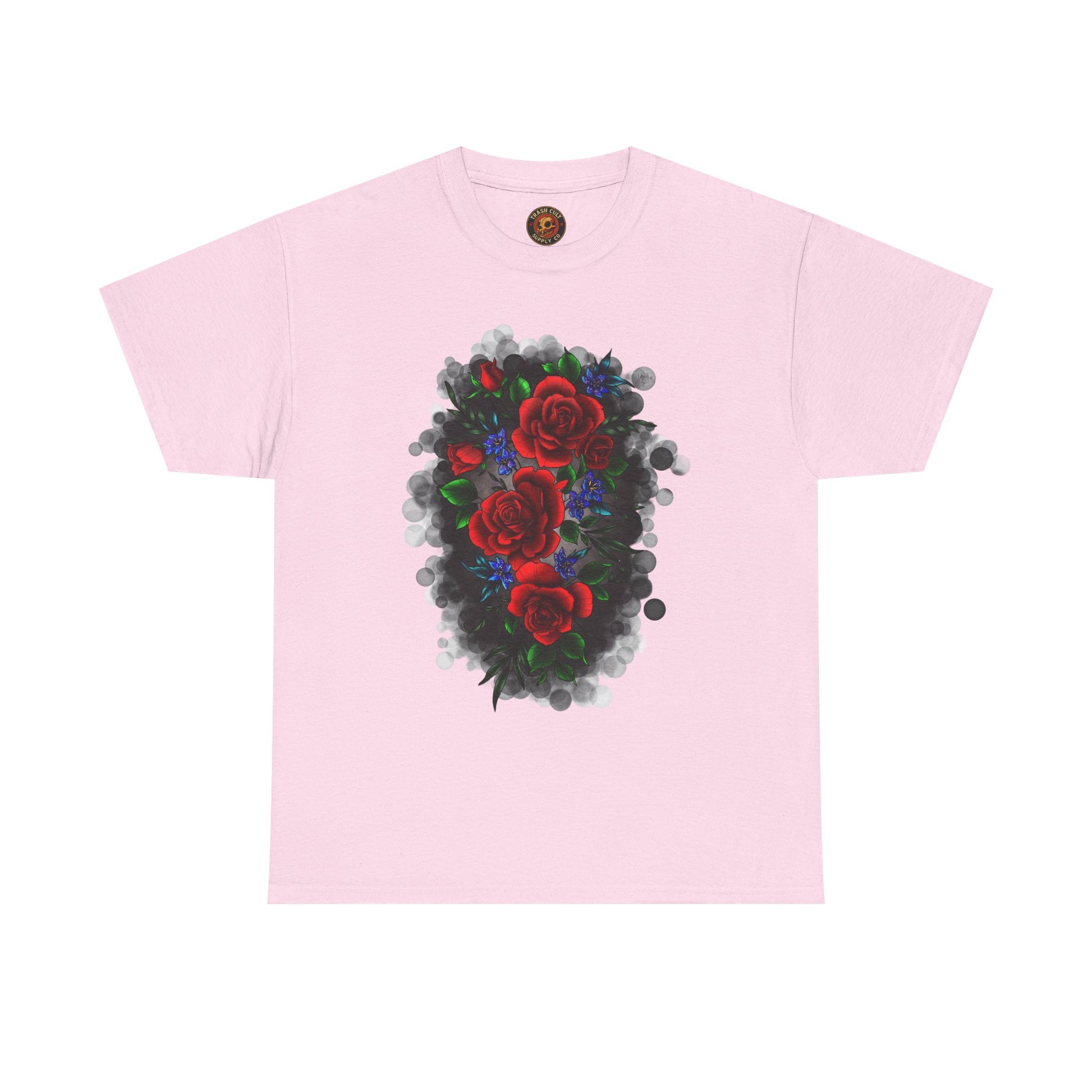 Floral Smoke Tattoo T-Shirt – Lara Davenport x Trash Cult Supply Co. Collab (Gildan 5000)
