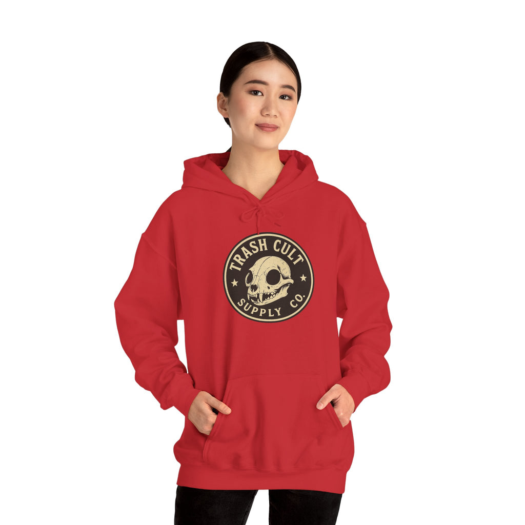 Trash Cult Hooded Sweatshirt, Unisex Hoodie with Skull Design, Perfect for Casual Wear, Gifts for Friends, Cozy Fashion