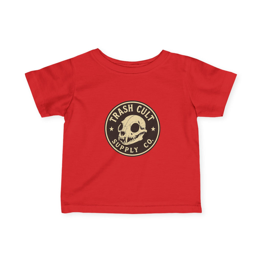 Trash Cult Skull Infant Tee, Baby T-Shirt, Unisex Baby Top, Cute Skull Baby Clothes, Edgy Infant Apparel, Trendy Newborn Gift