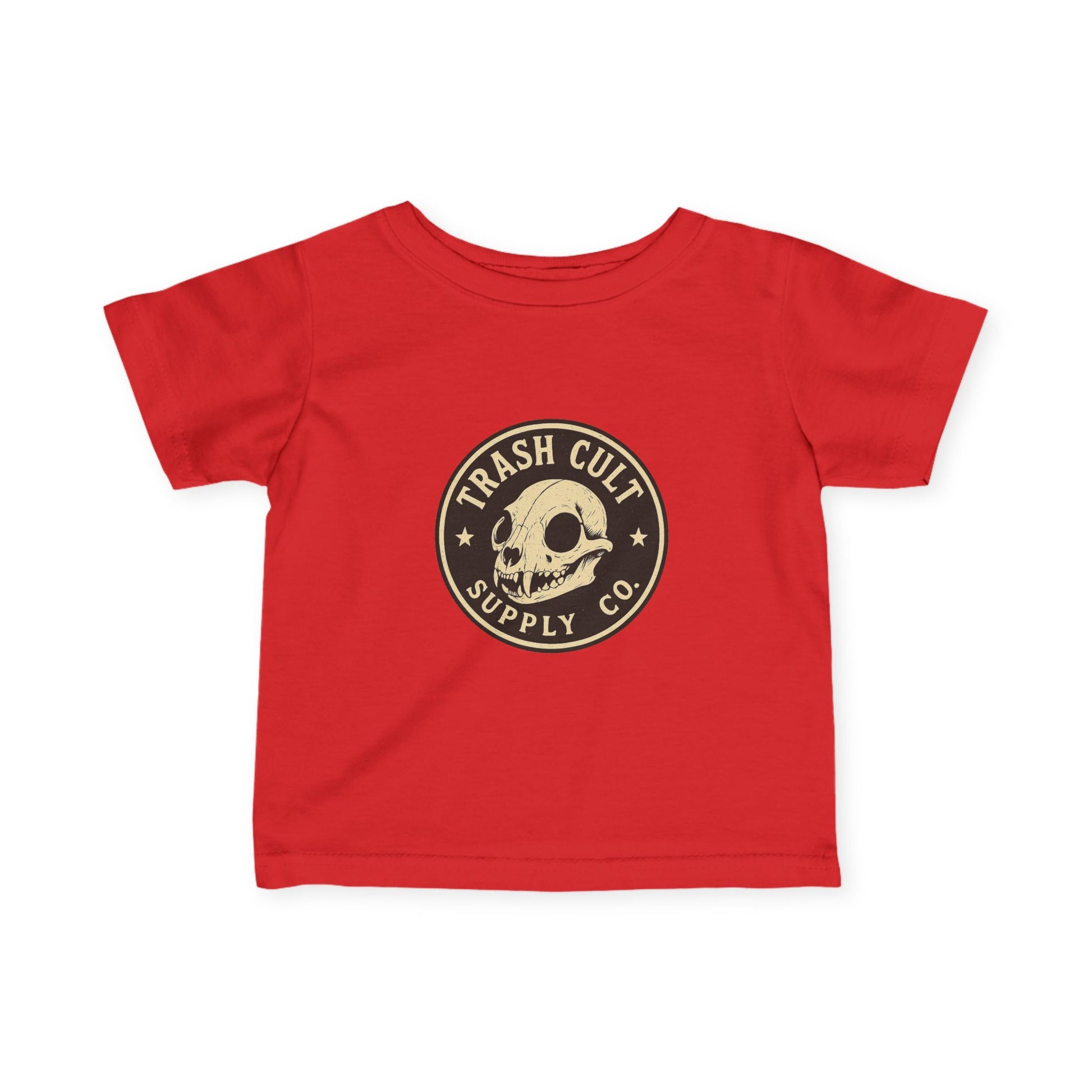 Trash Cult Skull Infant Tee, Baby T-Shirt, Unisex Baby Top, Cute Skull Baby Clothes, Edgy Infant Apparel, Trendy Newborn Gift