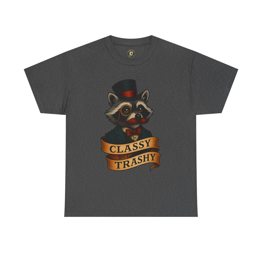 Classy Trashy Raccoon Tee, Unisex Heavy Cotton Tee, Funny Animal Shirt, Unique Gift, Casual Wear, Vintage Style T-Shirt