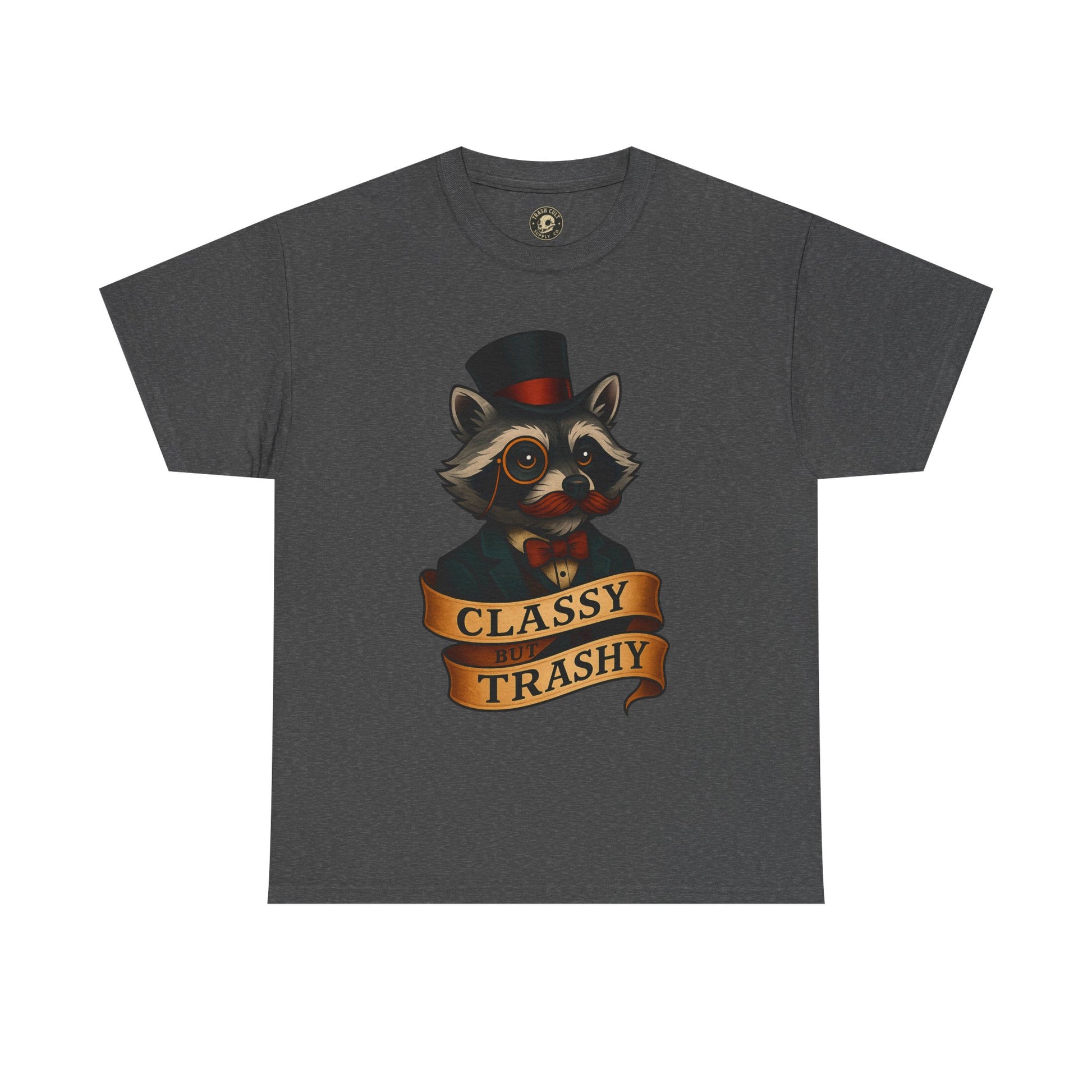 Classy Trashy Raccoon Tee, Unisex Heavy Cotton Tee, Funny Animal Shirt, Unique Gift, Casual Wear, Vintage Style T-Shirt