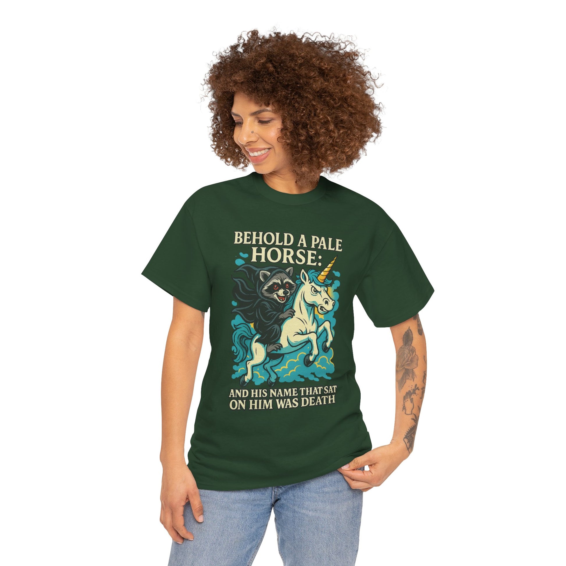 Behold a Pale Horse – Raccoon of Death Shirt | Gildan 5000 Unisex Tee