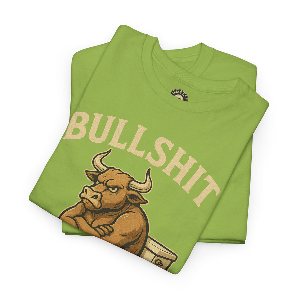 “BULLSHIT” Angry Bull Toilet Tee – Trash Cult Supply Co. | Gildan 5000 T-Shirt