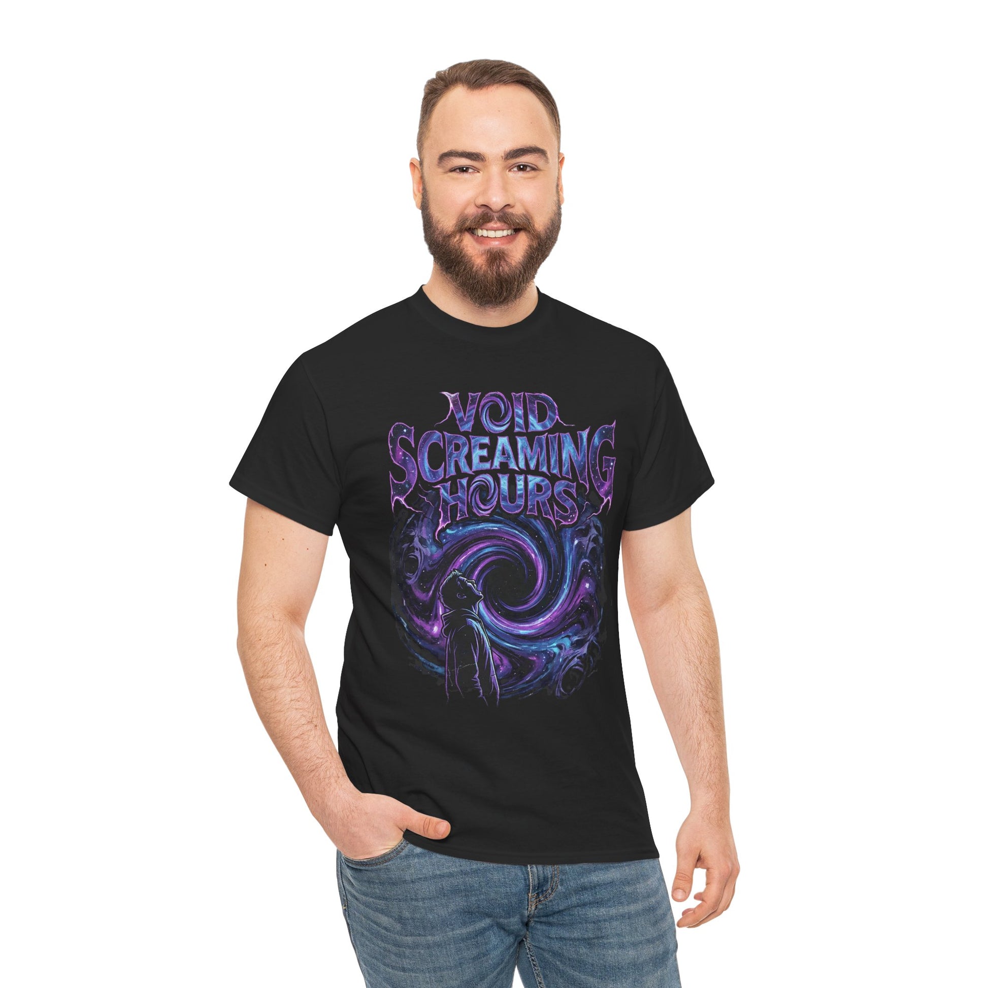 Void Screaming Hours Tee — Gothic Cosmic Horror T‑Shirt
