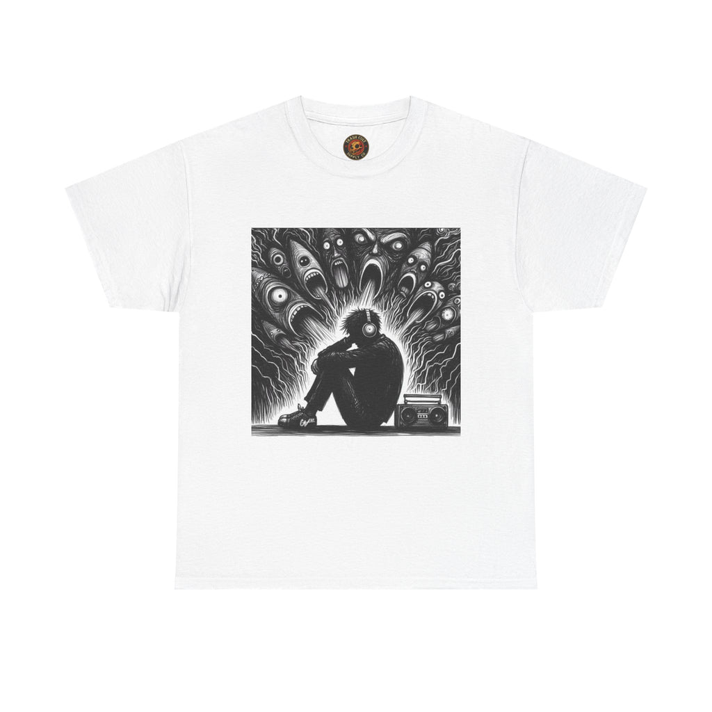 Xian Allen x Trash Cult Shirt – “Turn It Up Louder” | Screaming Chaos Headphones Tee