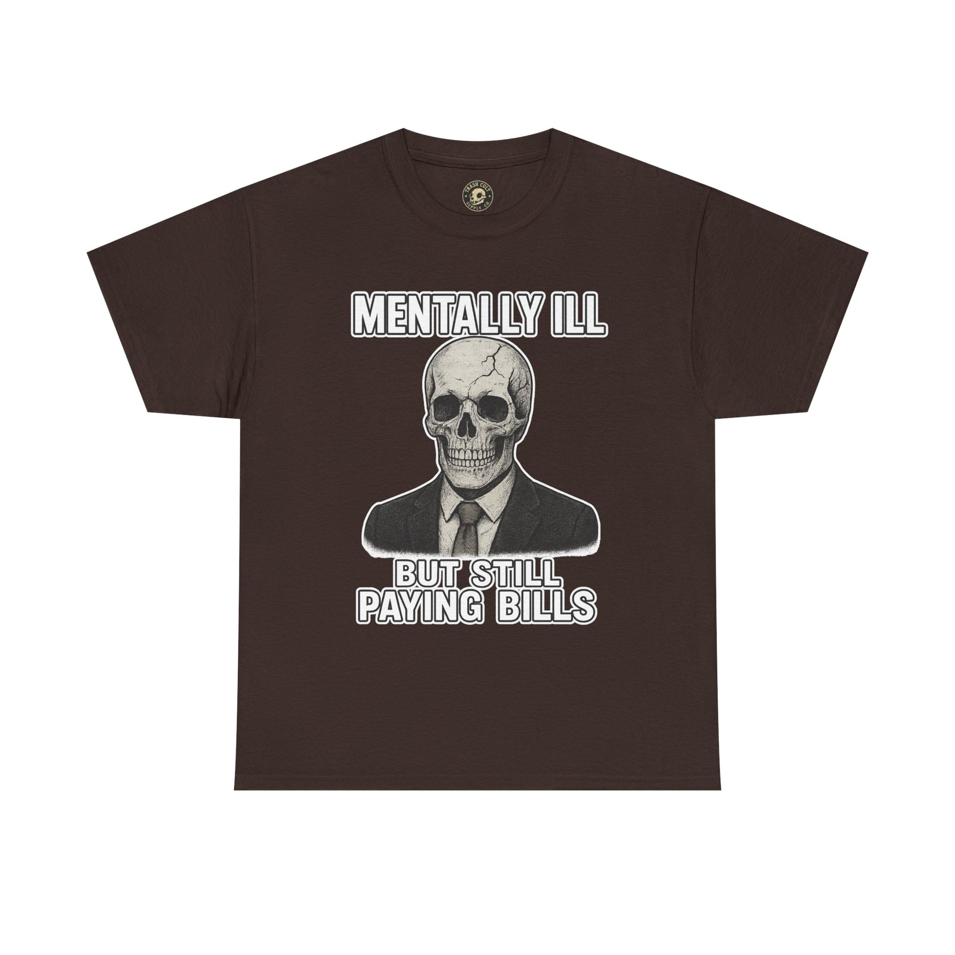 Mental Health Awareness Tee, Unisex Skull Shirt, Funny Graphic Tee, Quirky Casual Wear, Gifts for Friends, Halloween Apparel
