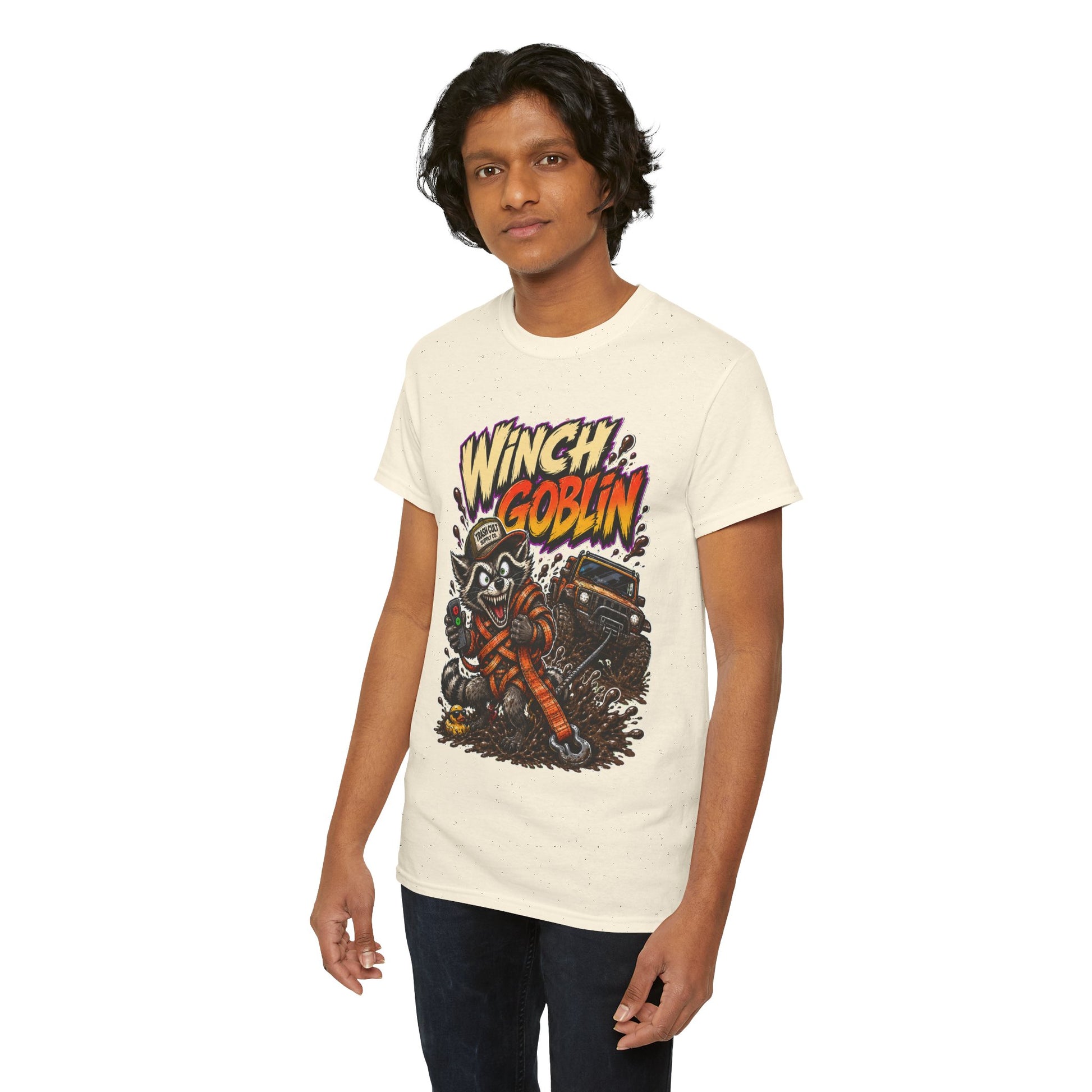 Winch Goblin Tee — Vintage Tow Truck Mechanic Graphic Shirt