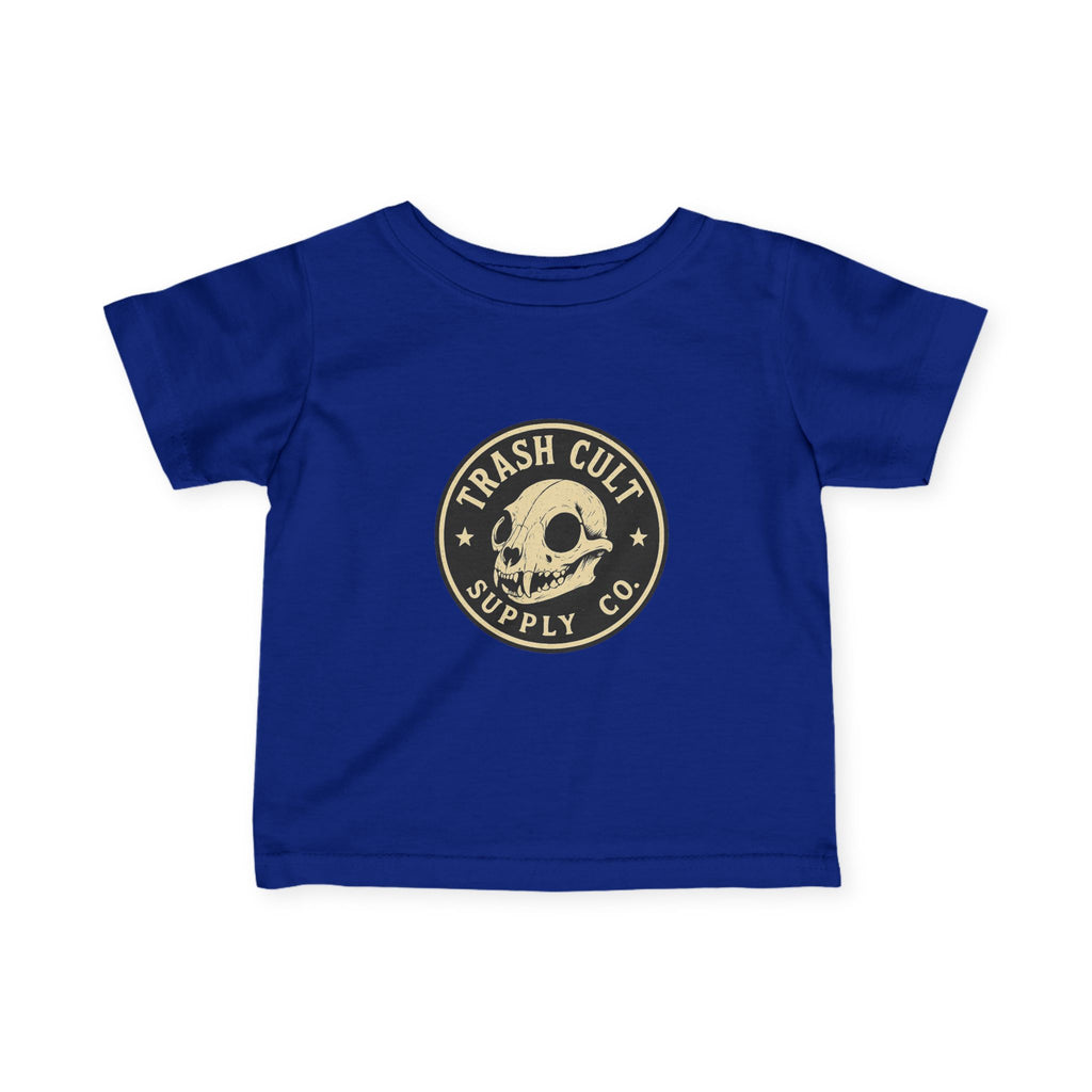 Trash Cult Skull Infant Tee, Baby T-Shirt, Unisex Baby Top, Cute Skull Baby Clothes, Edgy Infant Apparel, Trendy Newborn Gift