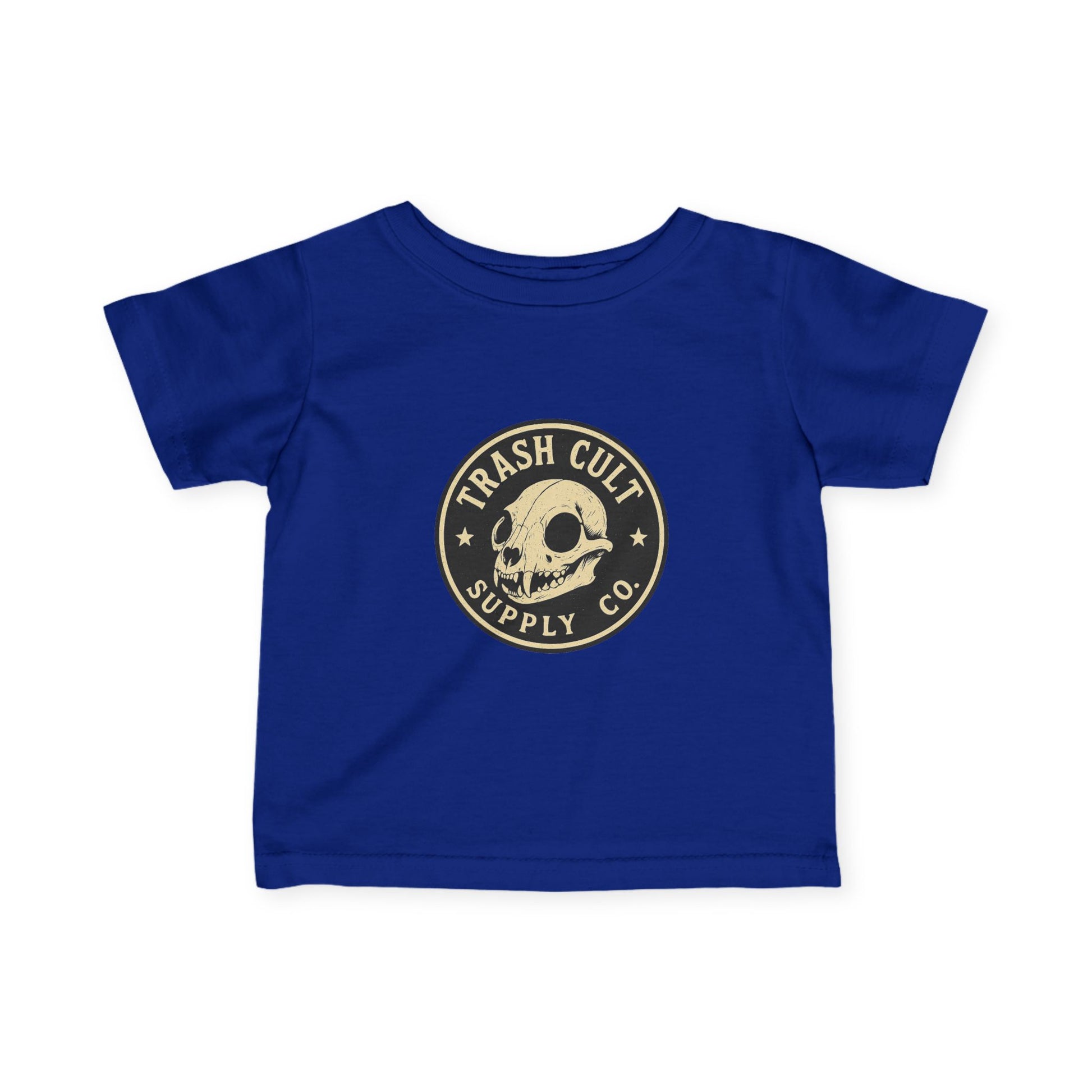 Trash Cult Skull Infant Tee, Baby T-Shirt, Unisex Baby Top, Cute Skull Baby Clothes, Edgy Infant Apparel, Trendy Newborn Gift