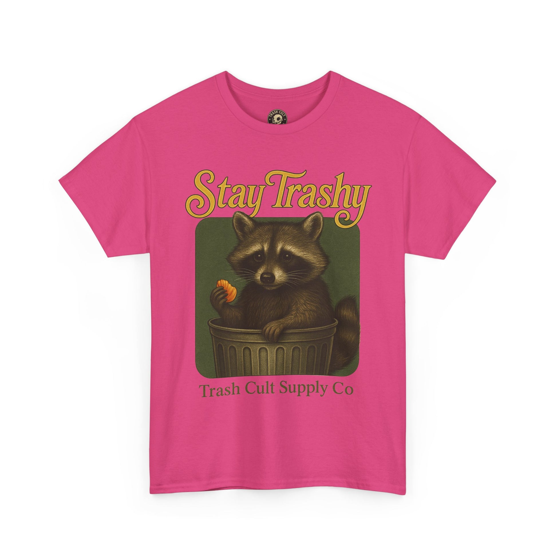 Stay Trashy Raccoon T-Shirt – Vintage-Style Cute Trash Panda | Trash Cult Supply Co | Gildan 5000