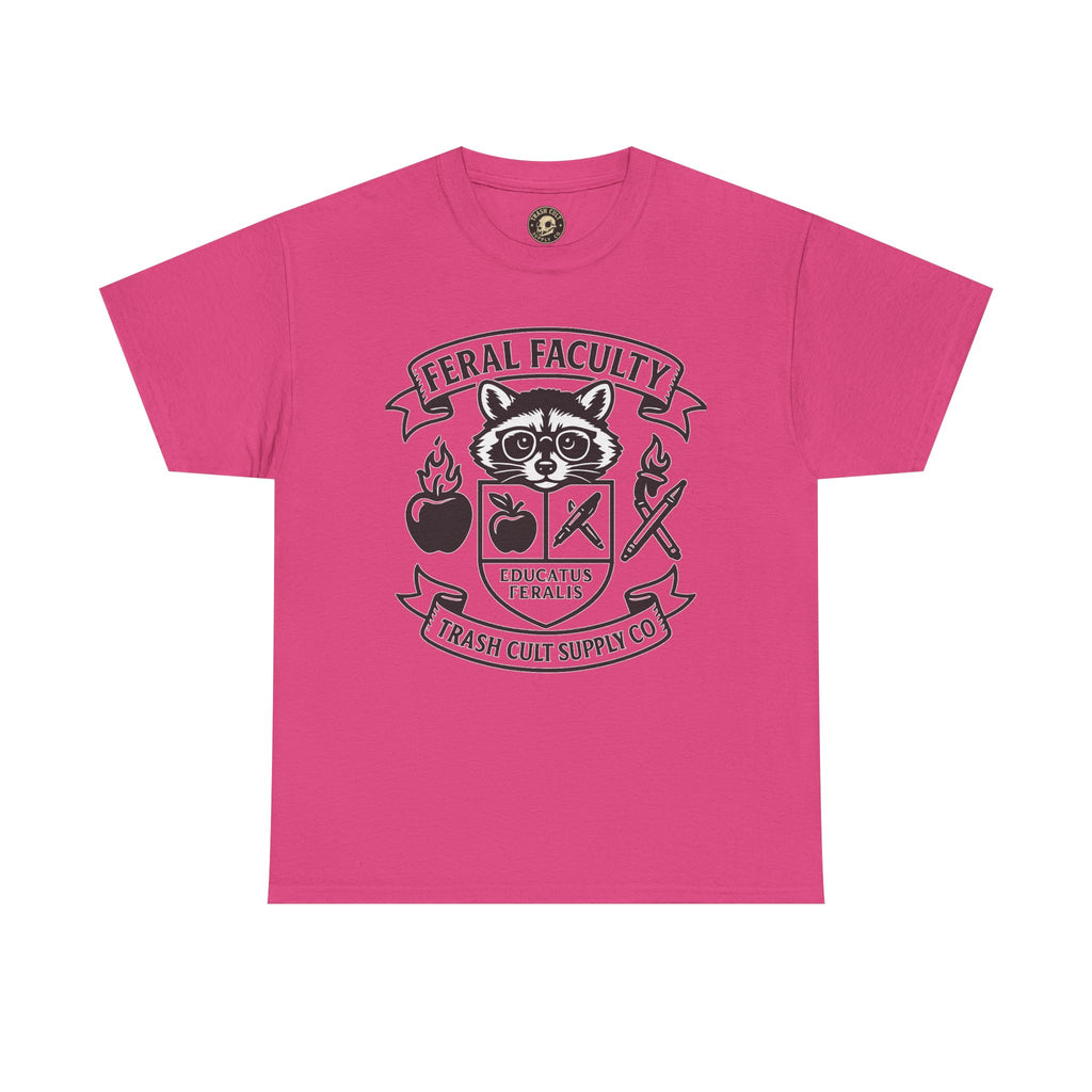 Feral Faculty Tee, Fun Teacher Shirt, Animal Lover Gift, Cool Graphic Tee, Casual Everyday Wear, Unisex Cotton T-Shirt