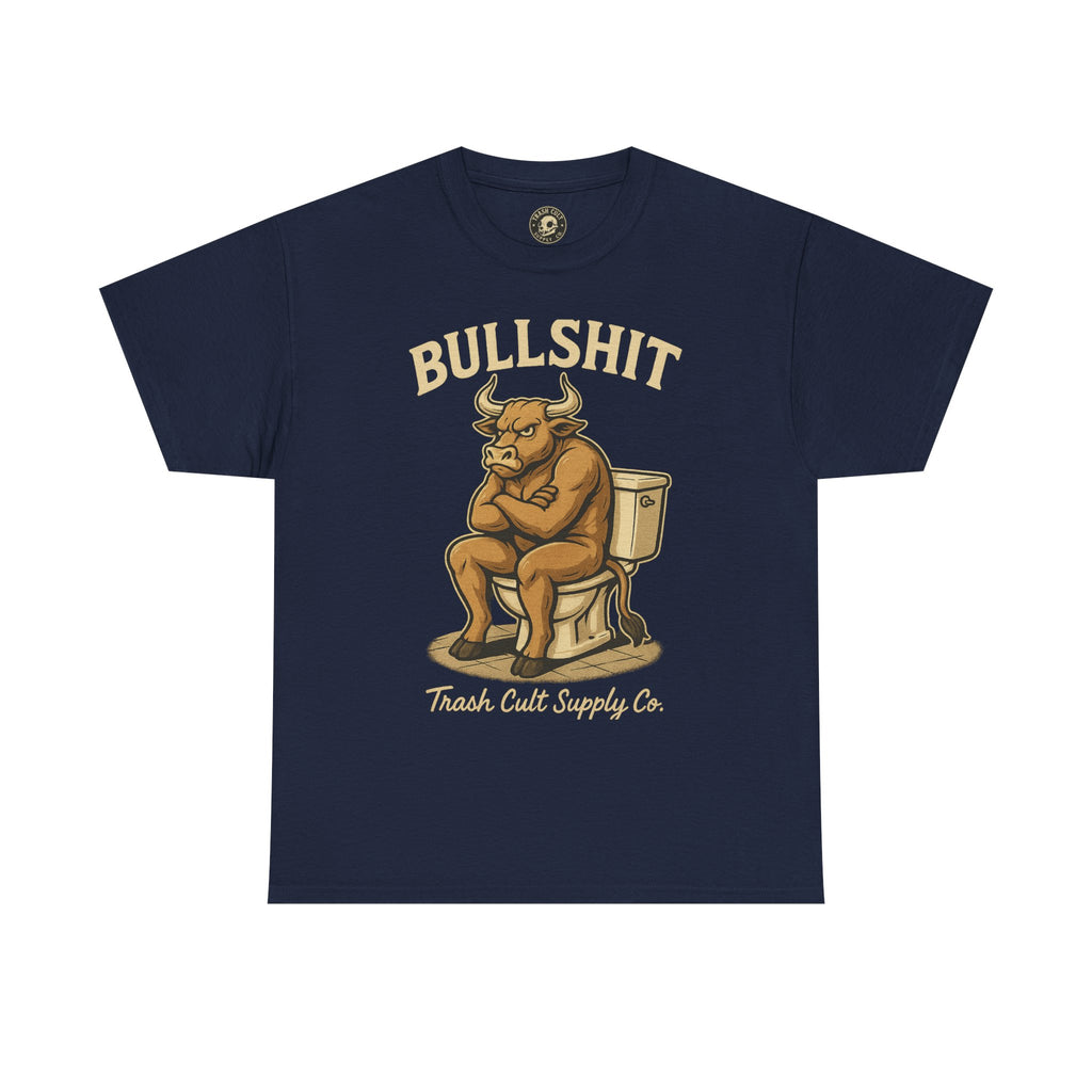 “BULLSHIT” Angry Bull Toilet Tee – Trash Cult Supply Co. | Gildan 5000 T-Shirt