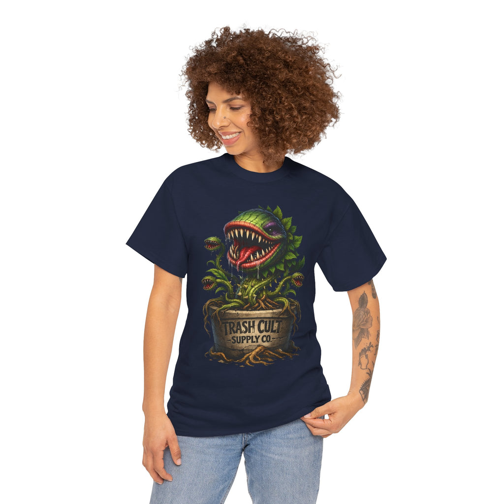 Carnivorous Plant Graphic Tee — "Trash Cult Supply Co." Potted Monster Shirt