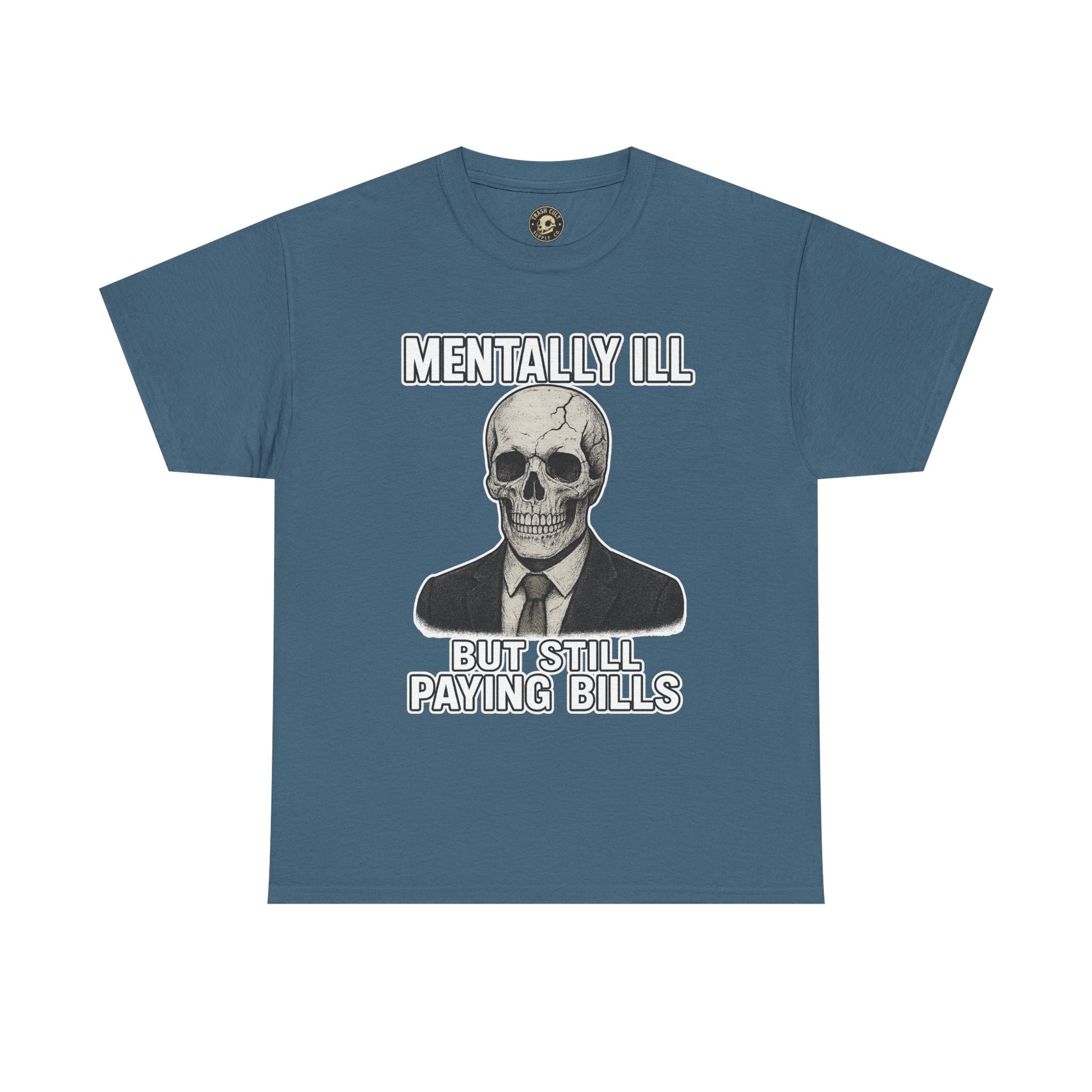 Mental Health Awareness Tee, Unisex Skull Shirt, Funny Graphic Tee, Quirky Casual Wear, Gifts for Friends, Halloween Apparel