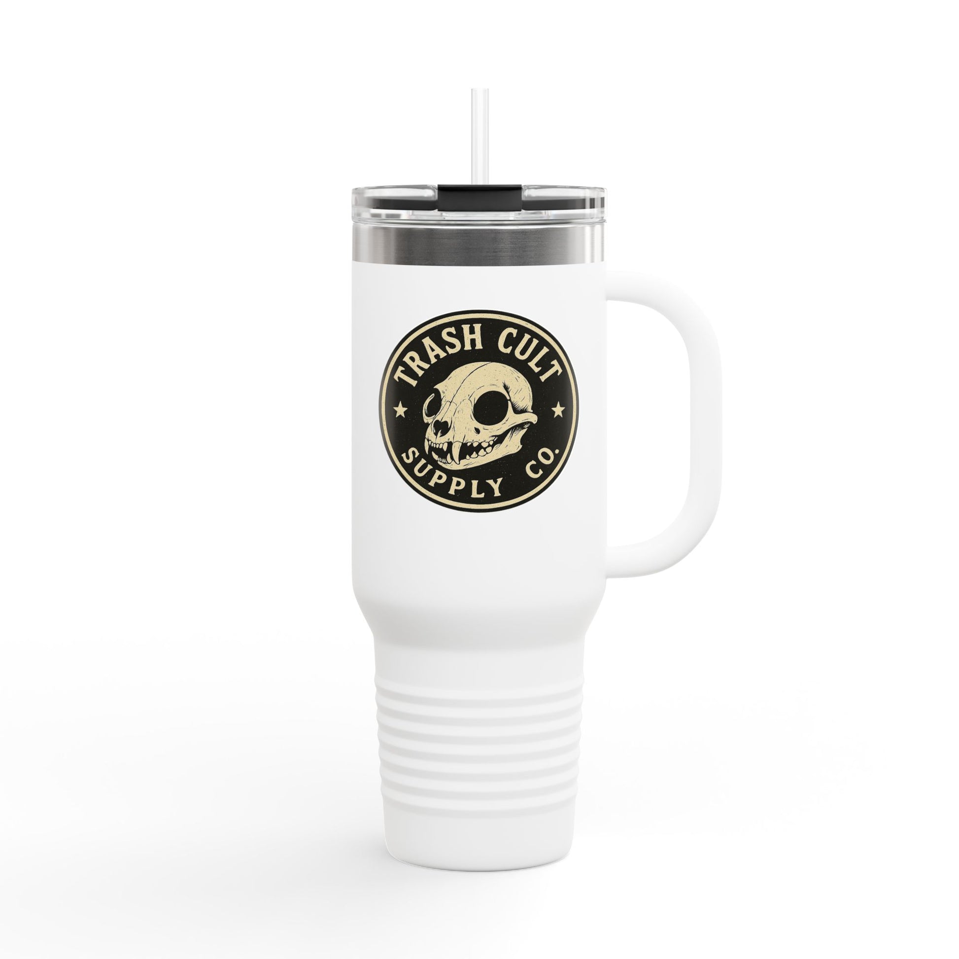40oz Insulated Travel Mug with Handle – Leak-Proof Stainless Steel Tumbler for Hot & Cold Drinks | Trash Cult / FERAL Edition