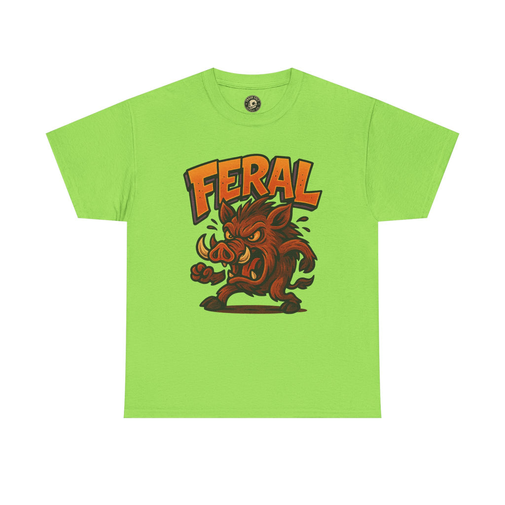 Feral Boar T-Shirt – Bold Unisex Animal Graphic Tee | Funny Cotton Shirt for Chaos Creatures