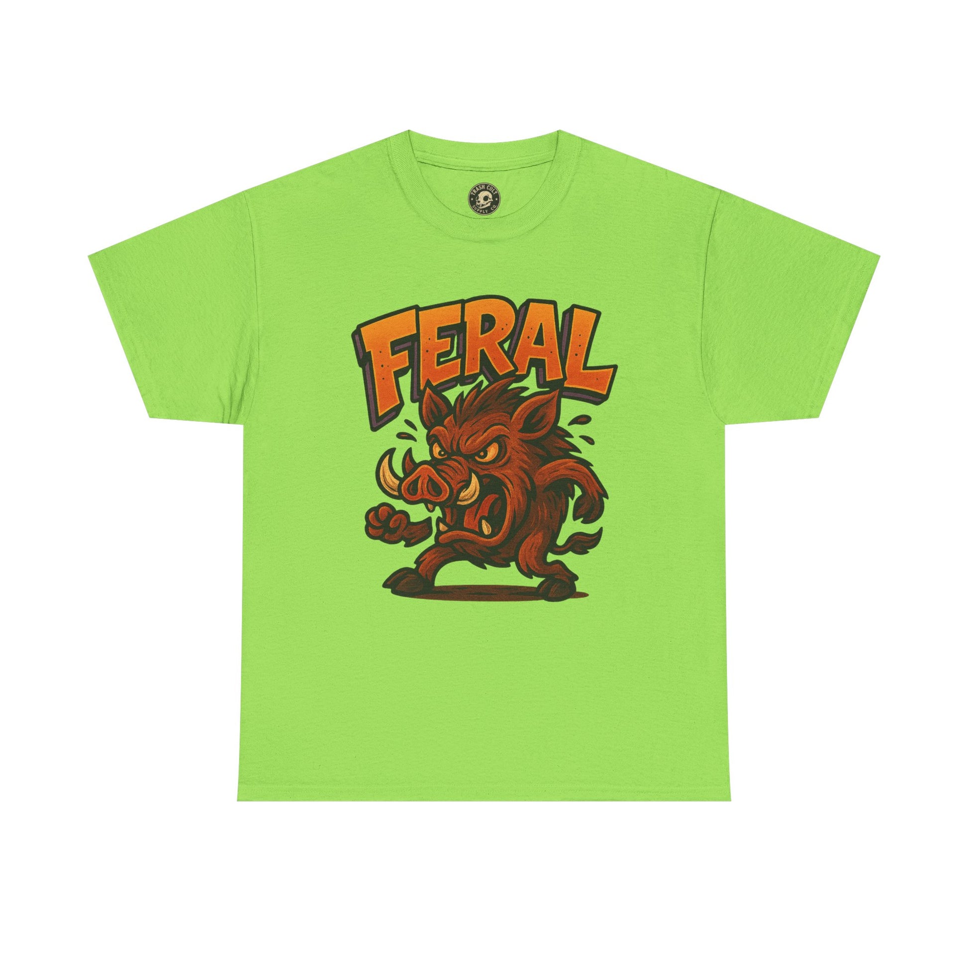 Feral Boar T-Shirt – Bold Unisex Animal Graphic Tee | Funny Cotton Shirt for Chaos Creatures