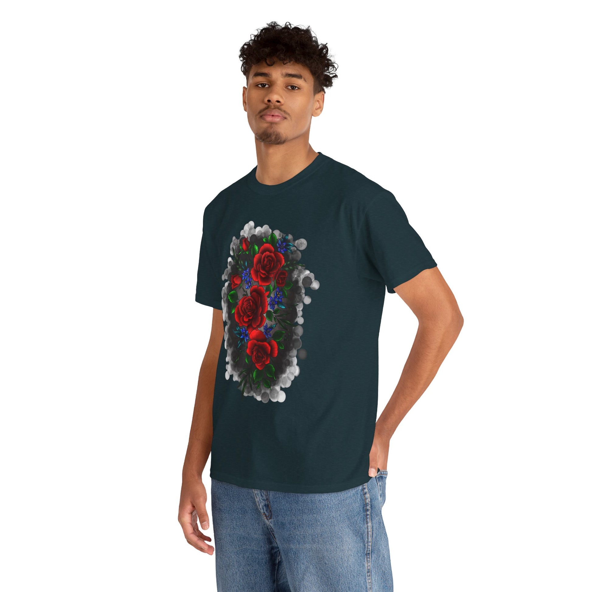 Floral Smoke Tattoo T-Shirt – Lara Davenport x Trash Cult Supply Co. Collab (Gildan 5000)