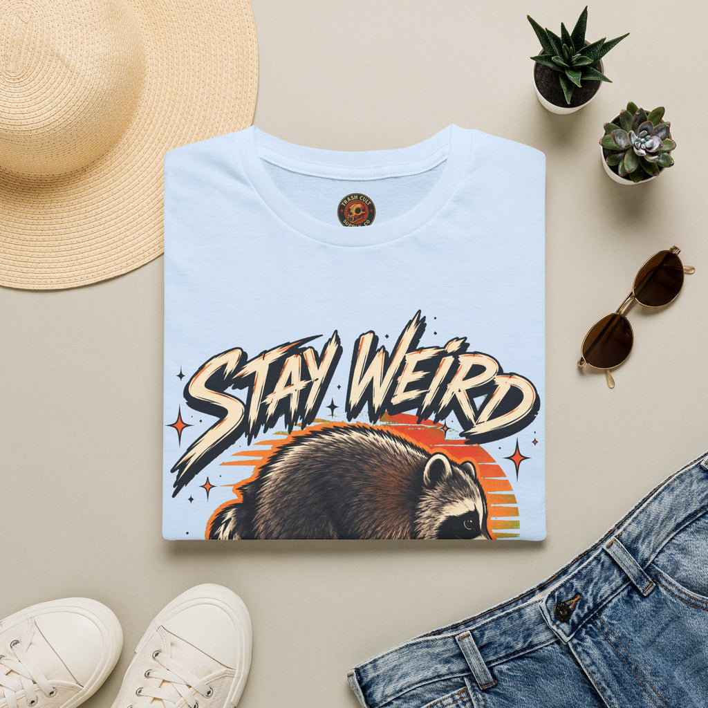 Stay Weird Raccoon Jimothy T-Shirt — Vintage Graphic Tee