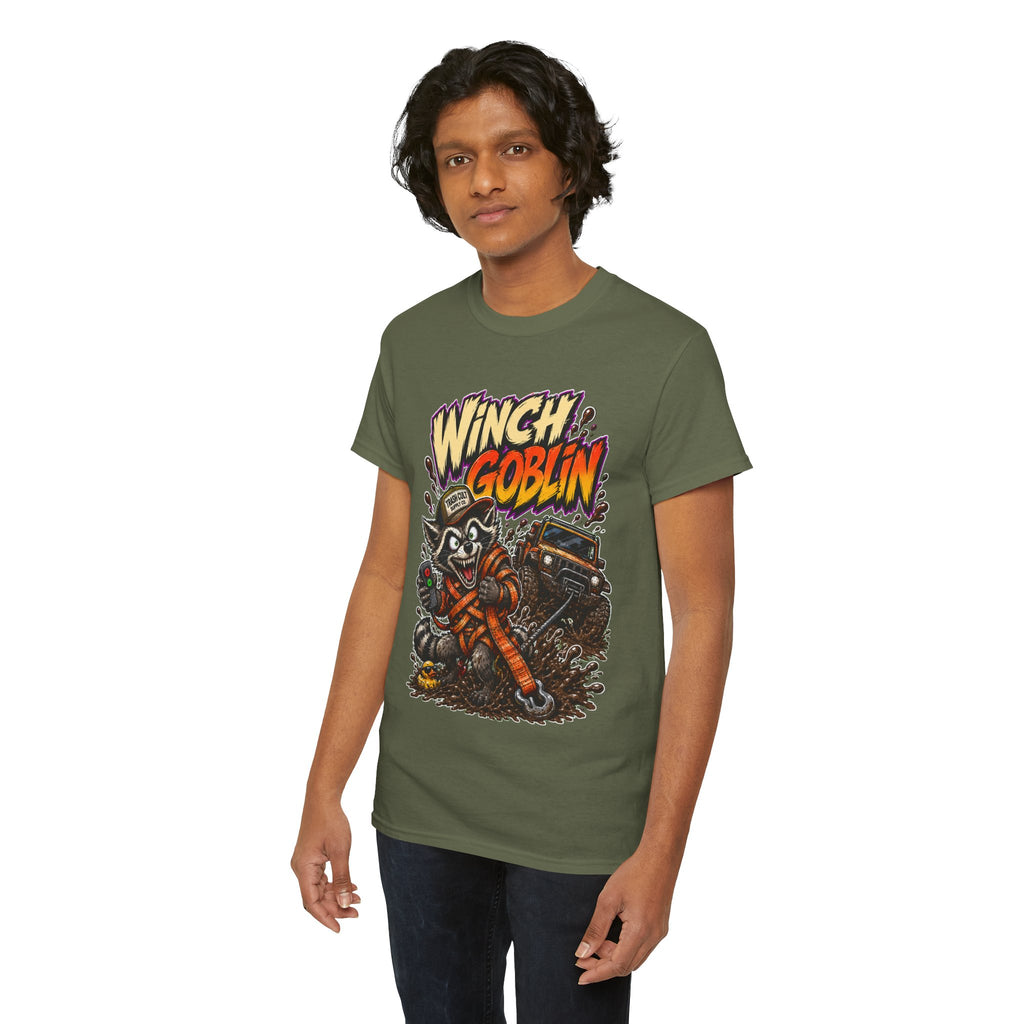 Winch Goblin Tee — Vintage Tow Truck Mechanic Graphic Shirt
