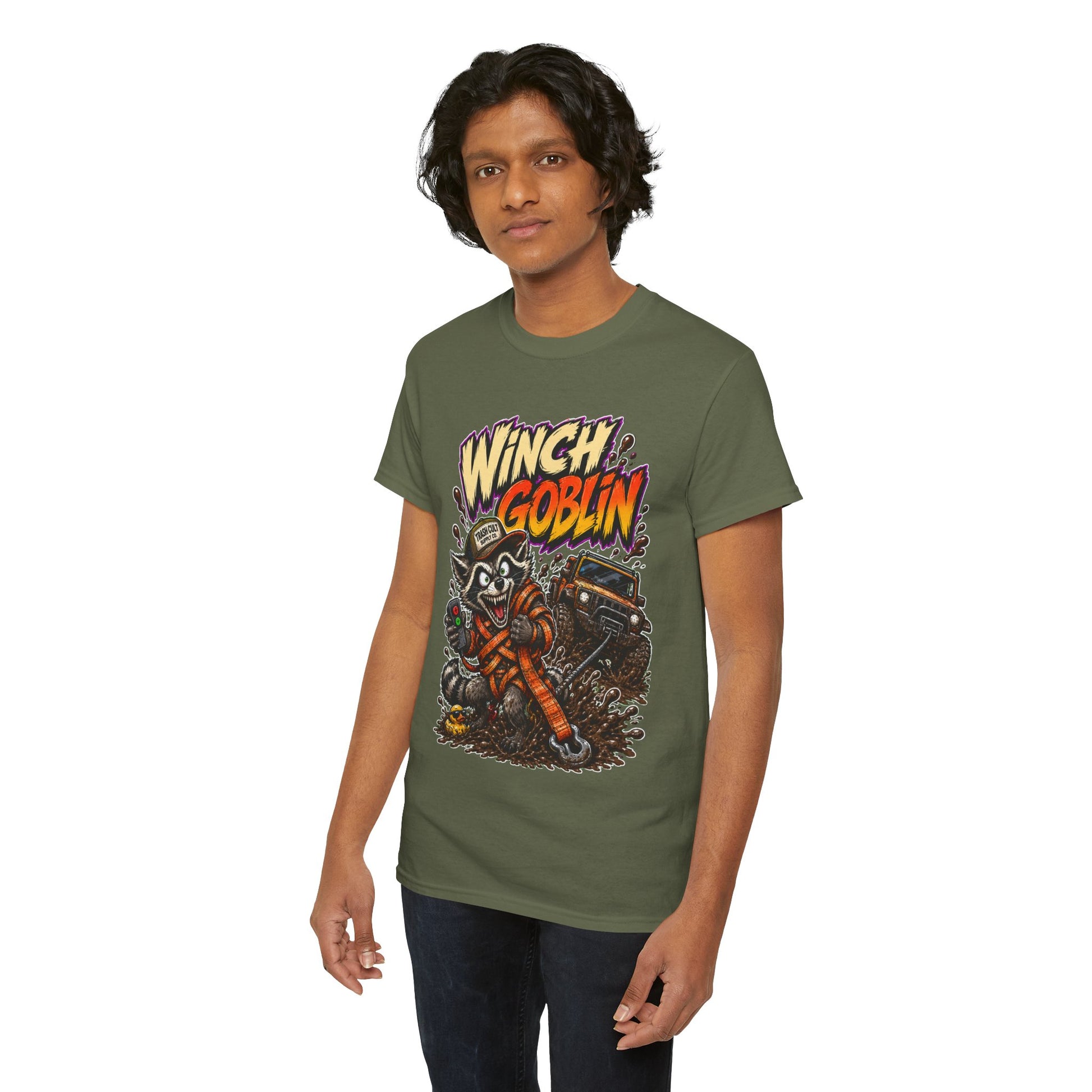 Winch Goblin Tee — Vintage Tow Truck Mechanic Graphic Shirt