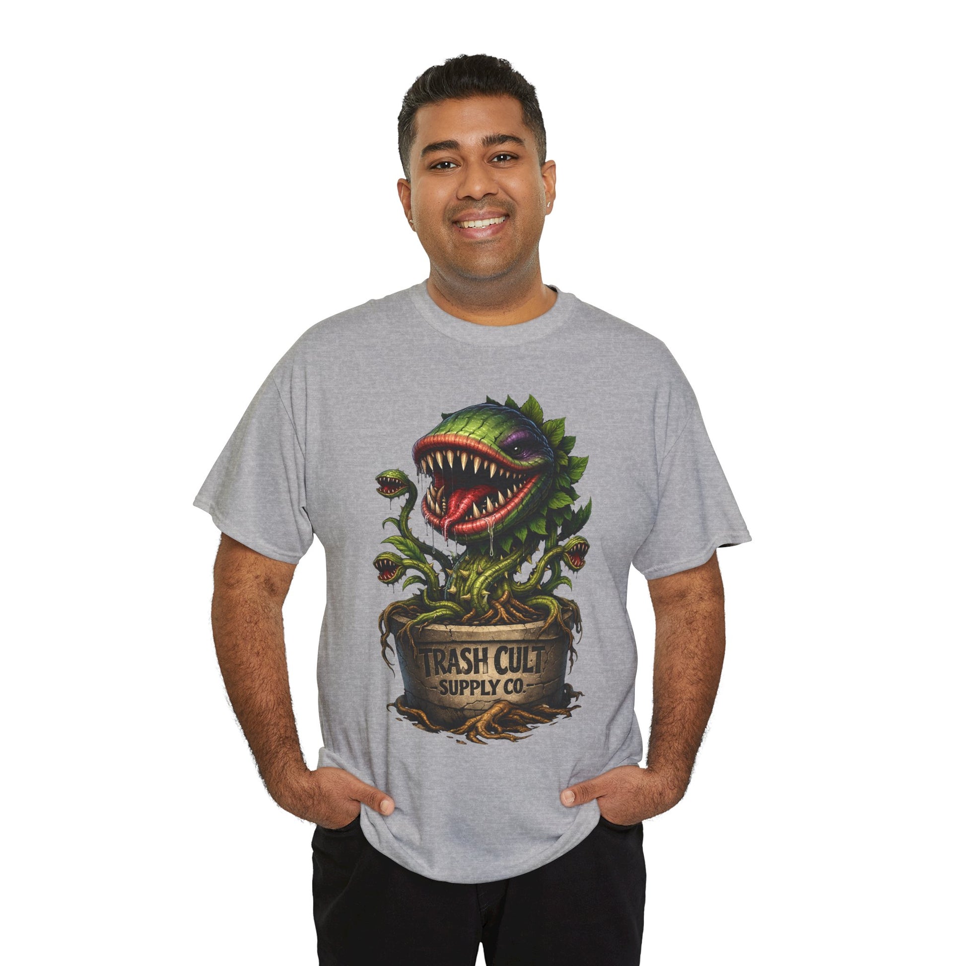 Carnivorous Plant Graphic Tee — "Trash Cult Supply Co." Potted Monster Shirt