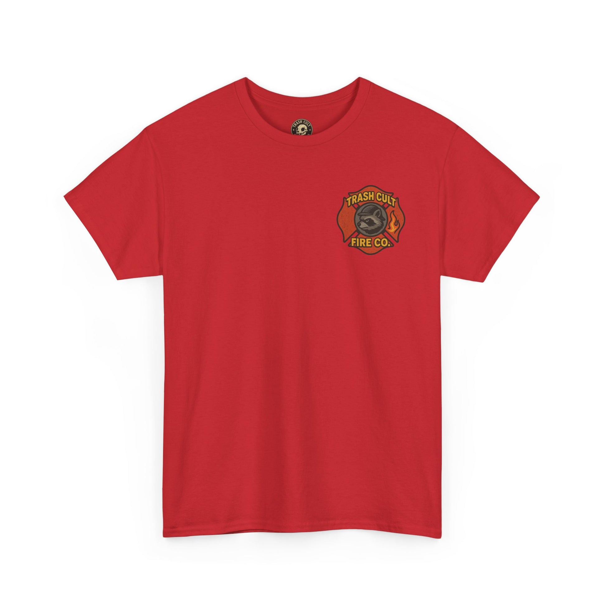 Trash Cult Fire Co. Unisex Tee - Quirky Raccoon Design, Fun Gift, Casual Wear, Firefighter Humor, Unique Apparel