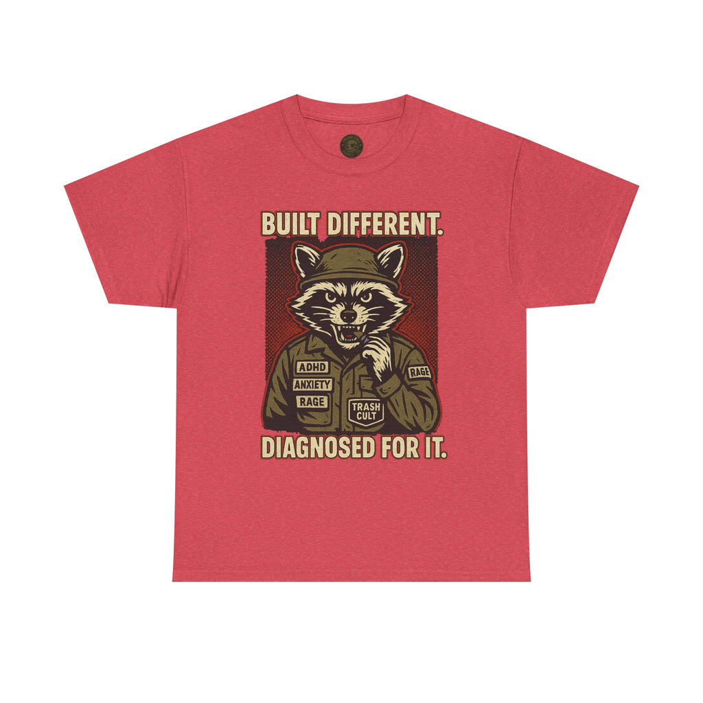 Built Different Diagnosed For It Military Raccoon Shirt – Gildan 5000