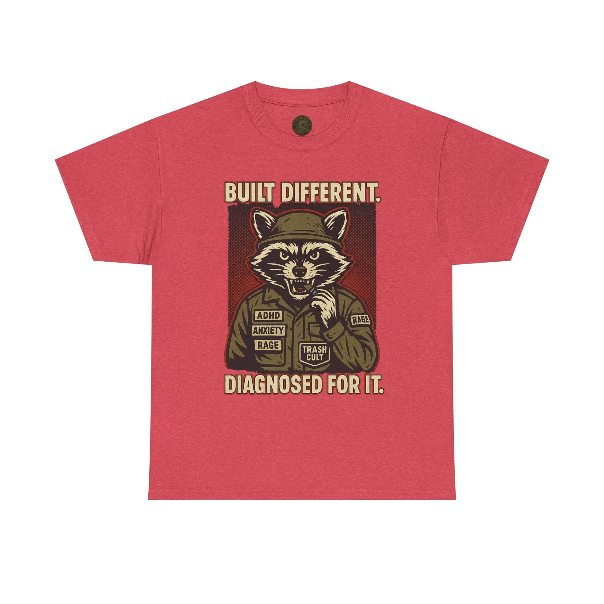 Built Different Diagnosed For It Military Raccoon Shirt – Gildan 5000