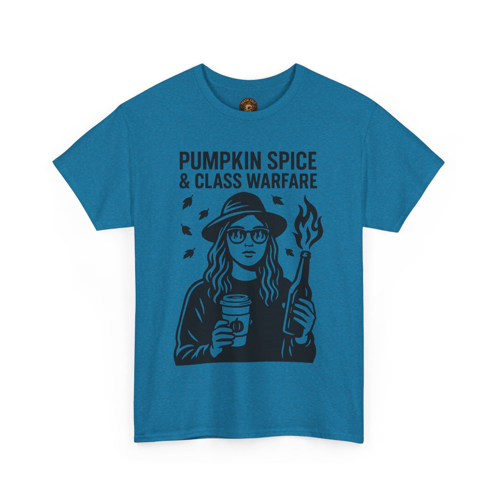 Pumpkin Spice & Class Warfare Shirt – Fall Riot Girl Graphic Tee – Fall of Humanity Collection – Trash Cult Supply Co.