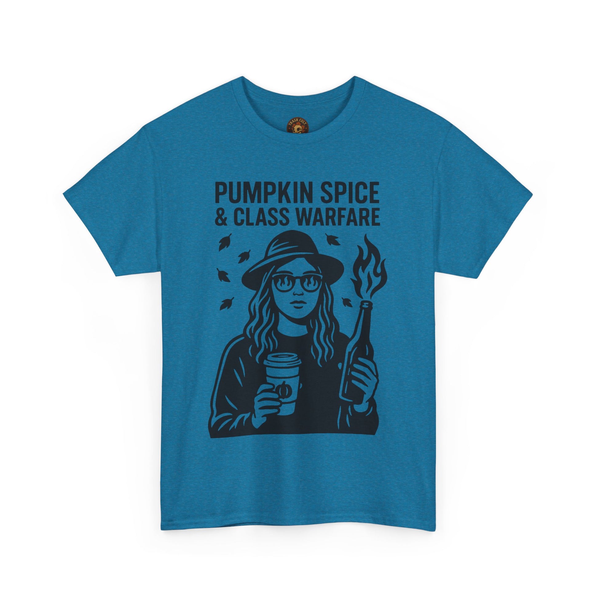 Pumpkin Spice & Class Warfare Shirt – Fall Riot Girl Graphic Tee – Fall of Humanity Collection – Trash Cult Supply Co.
