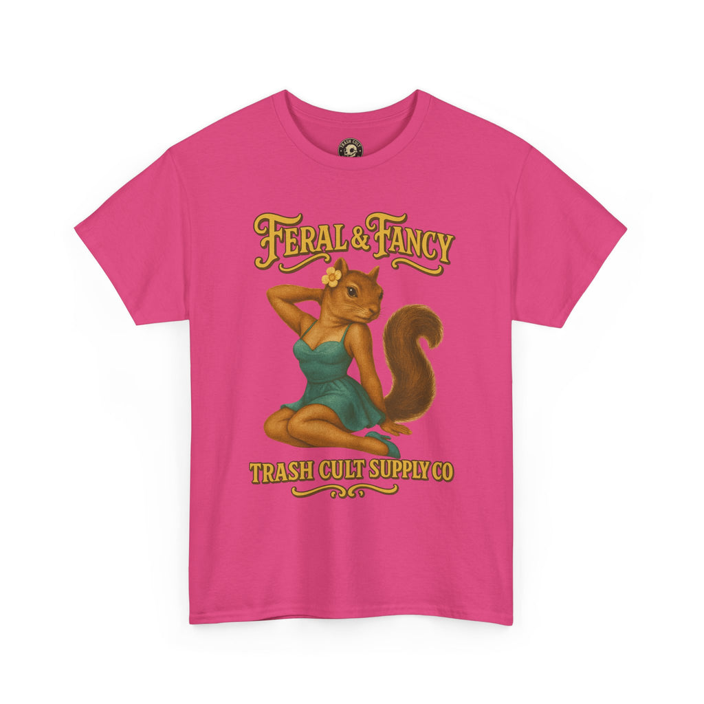 Feral & Fancy Pin-Up Squirrel Shirt – Vintage 1950s Style | Trash Cult Supply Co | Gildan 5000