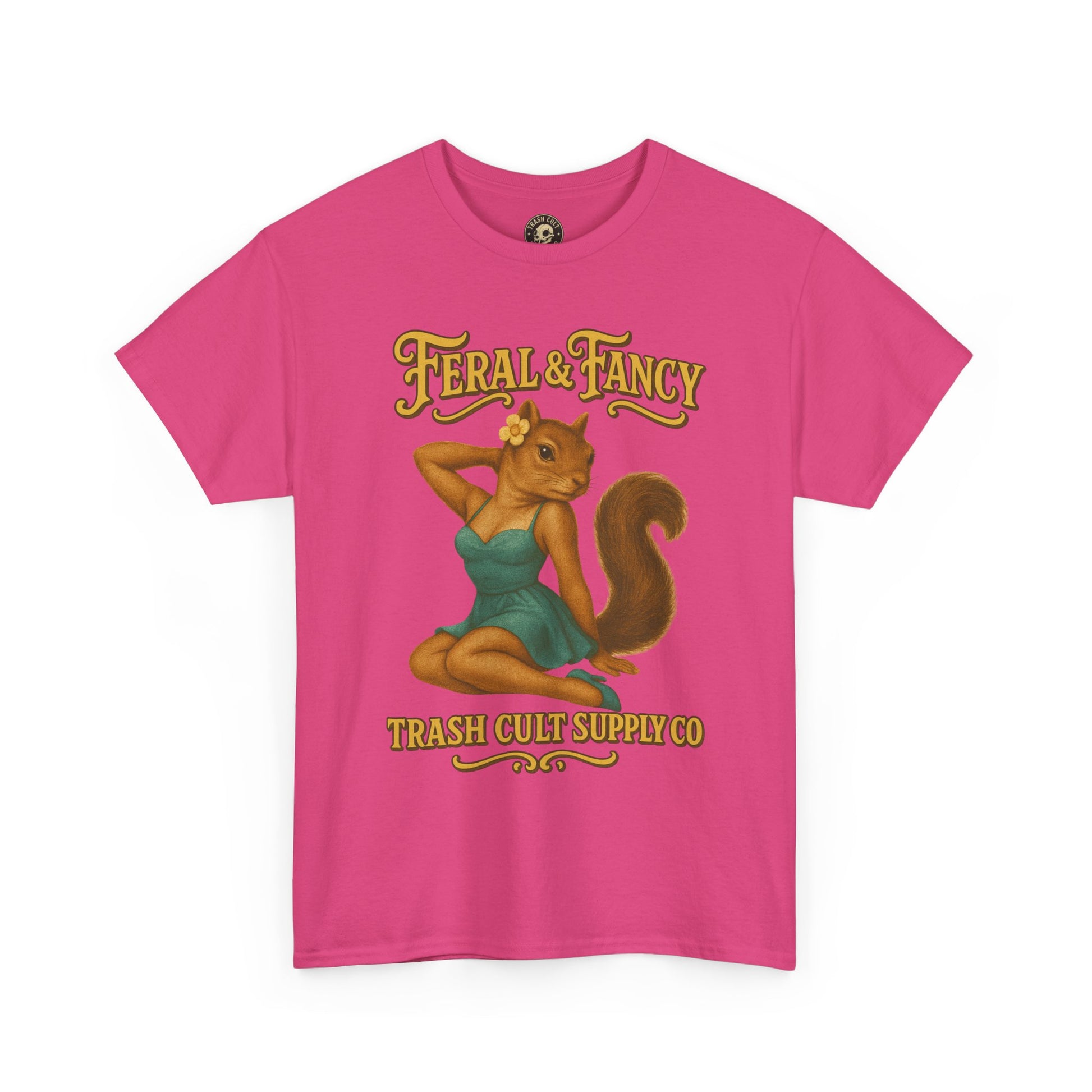 Feral & Fancy Pin-Up Squirrel Shirt – Vintage 1950s Style | Trash Cult Supply Co | Gildan 5000