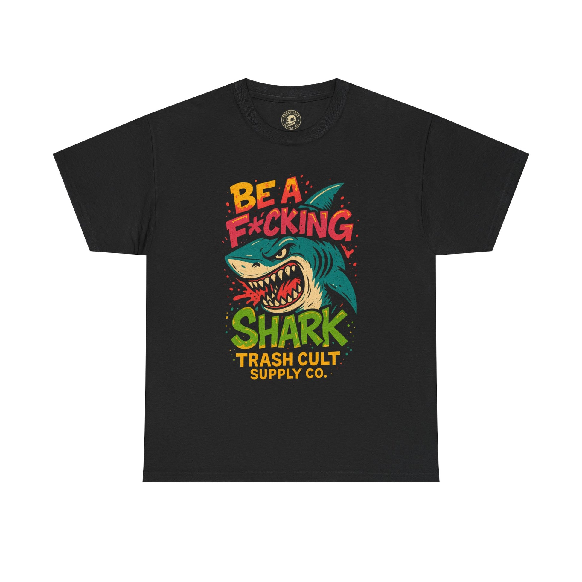 Be a F*cking Shark Graffiti Shirt – Bold Streetwear Graphic | Gildan 5000