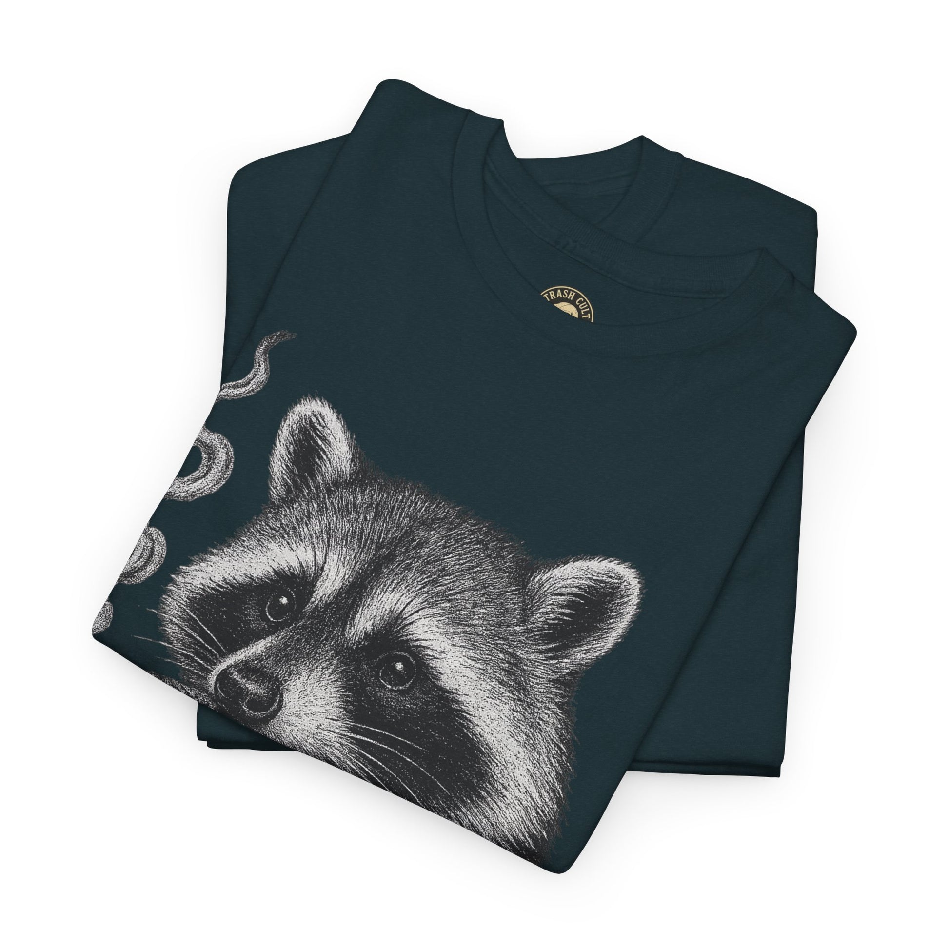 Monochrome Raccoon Cigar Shirt – Trash Cult Supply Co. | Gildan 5000 Tee