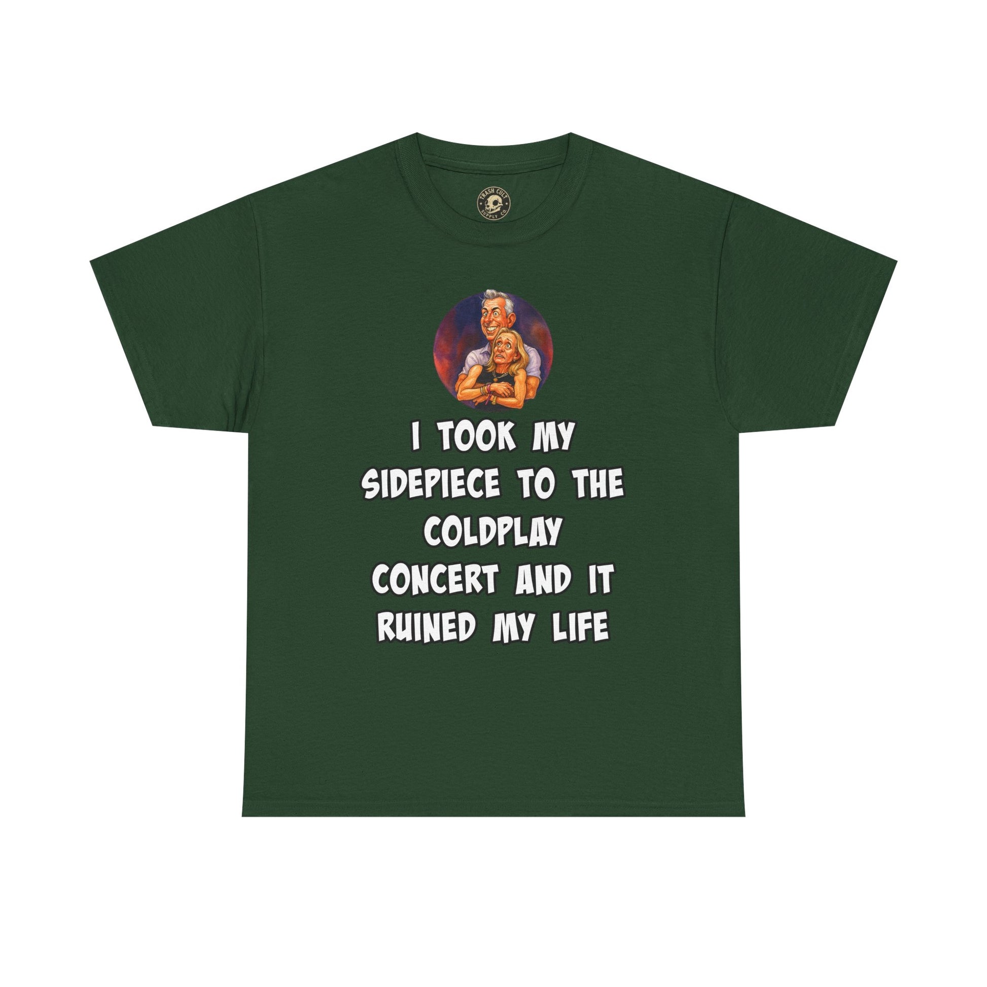 Funny CEO Concert Shirt – “I Took My Sidepiece to the Coldplay Concert” Meme Tee – Gildan 5000