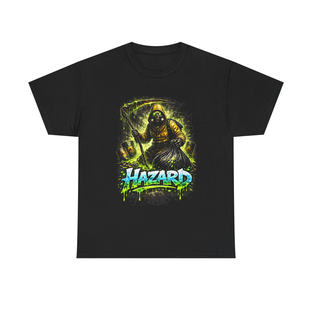 Hazard Scarecrow Graphic Tee — Neon Toxic Horror T‑Shirt