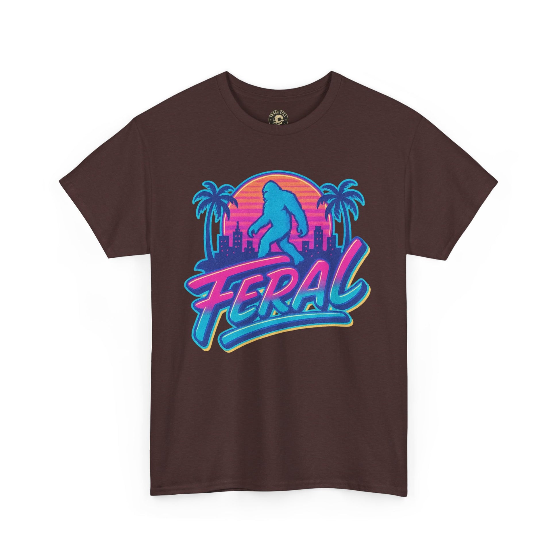 Retro Feral Bigfoot Tee – Tropical Chaos Meets Cryptid Cool