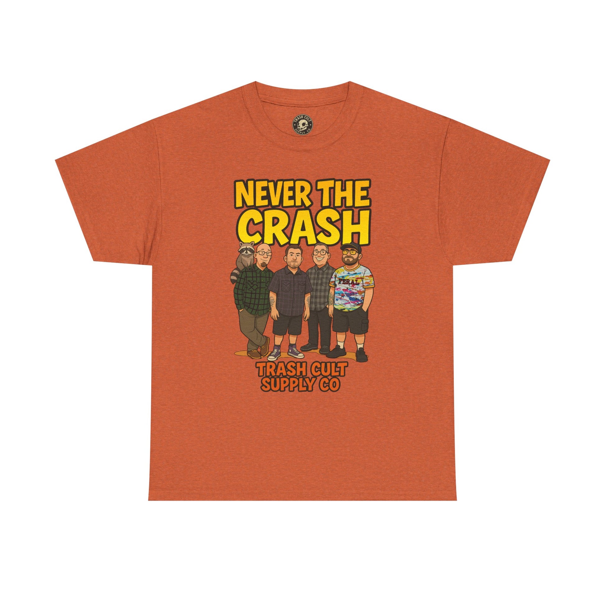 Never The Crash Band Shirt – Bold Graffiti Logo Tee - EXCLUSIVE | Gildan 5000